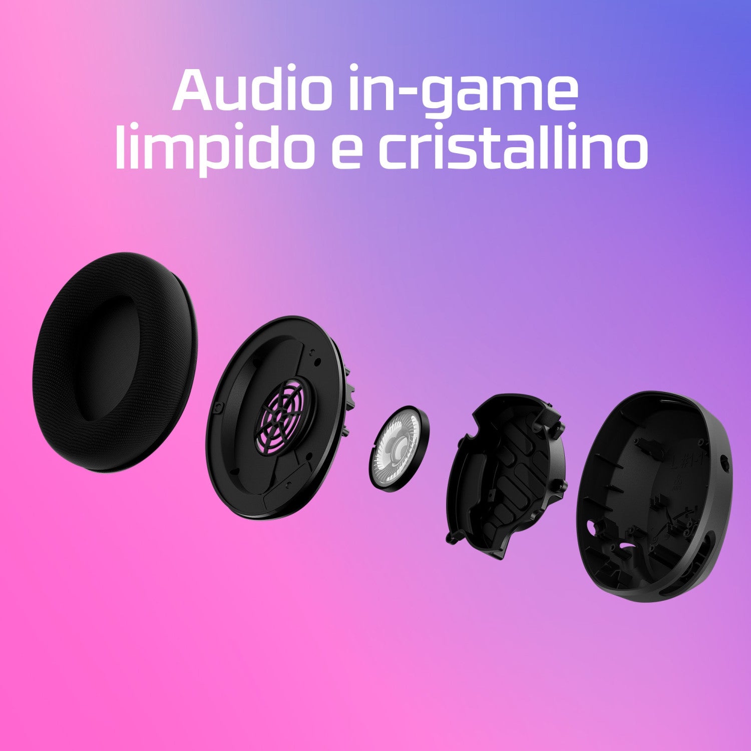 HyperX Cloud Stinger 2 Core da Gaming Headsets Cuffie Cablato a Padiglione Nero