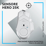 Logitech G G502 X Lightspeed Mouse Mano Destra RF Wireless Ottico 25600 DPI Bianco