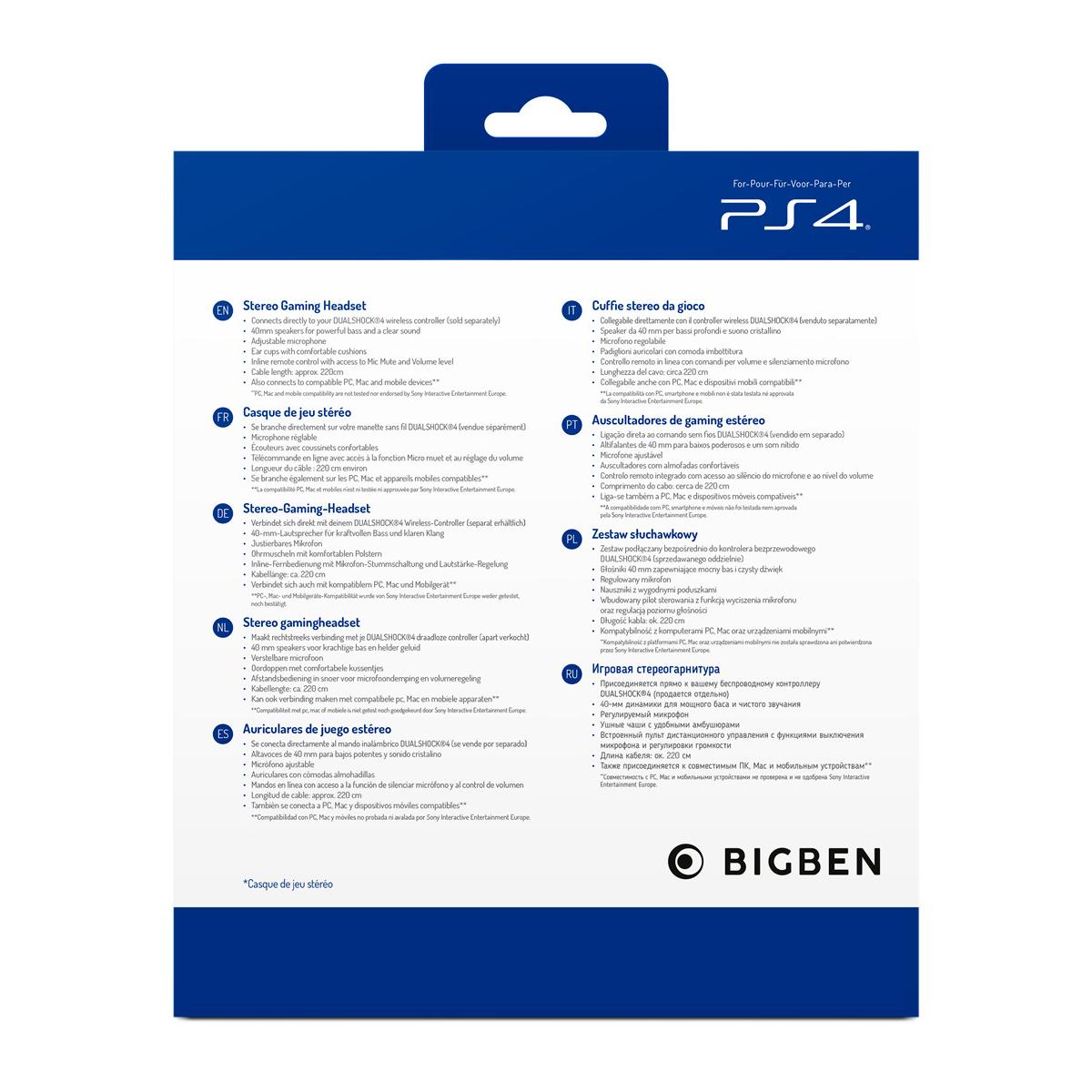 Bigben Interactive PS4OFHEADSETV3G cuffia e auricolare Cablato A Padiglione Giocare Mimetico