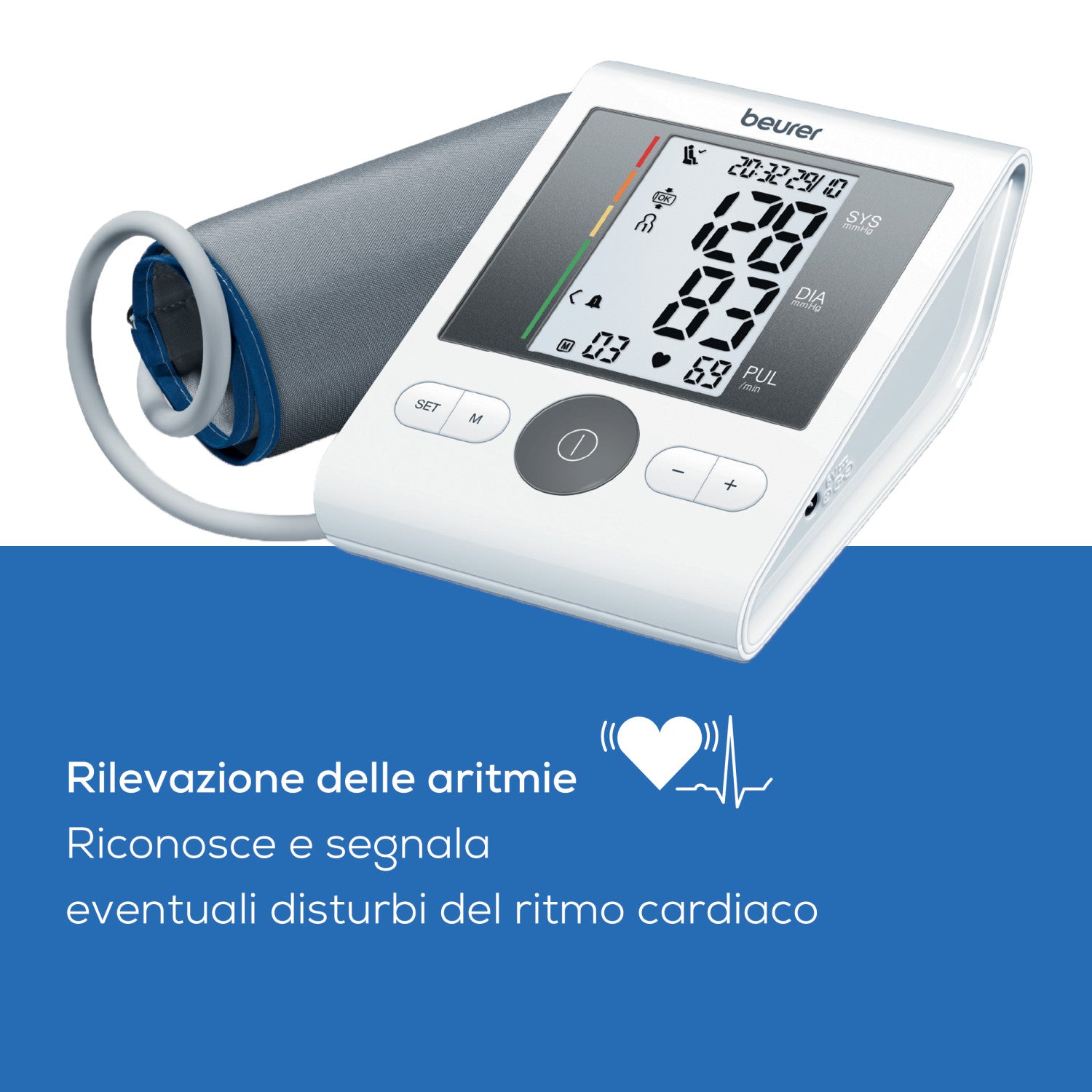 Beurer BM 28 Misuratore di Pressione da Braccio con Funzione di Memoria Rilevazione Aritmie e Manicotto Universale
