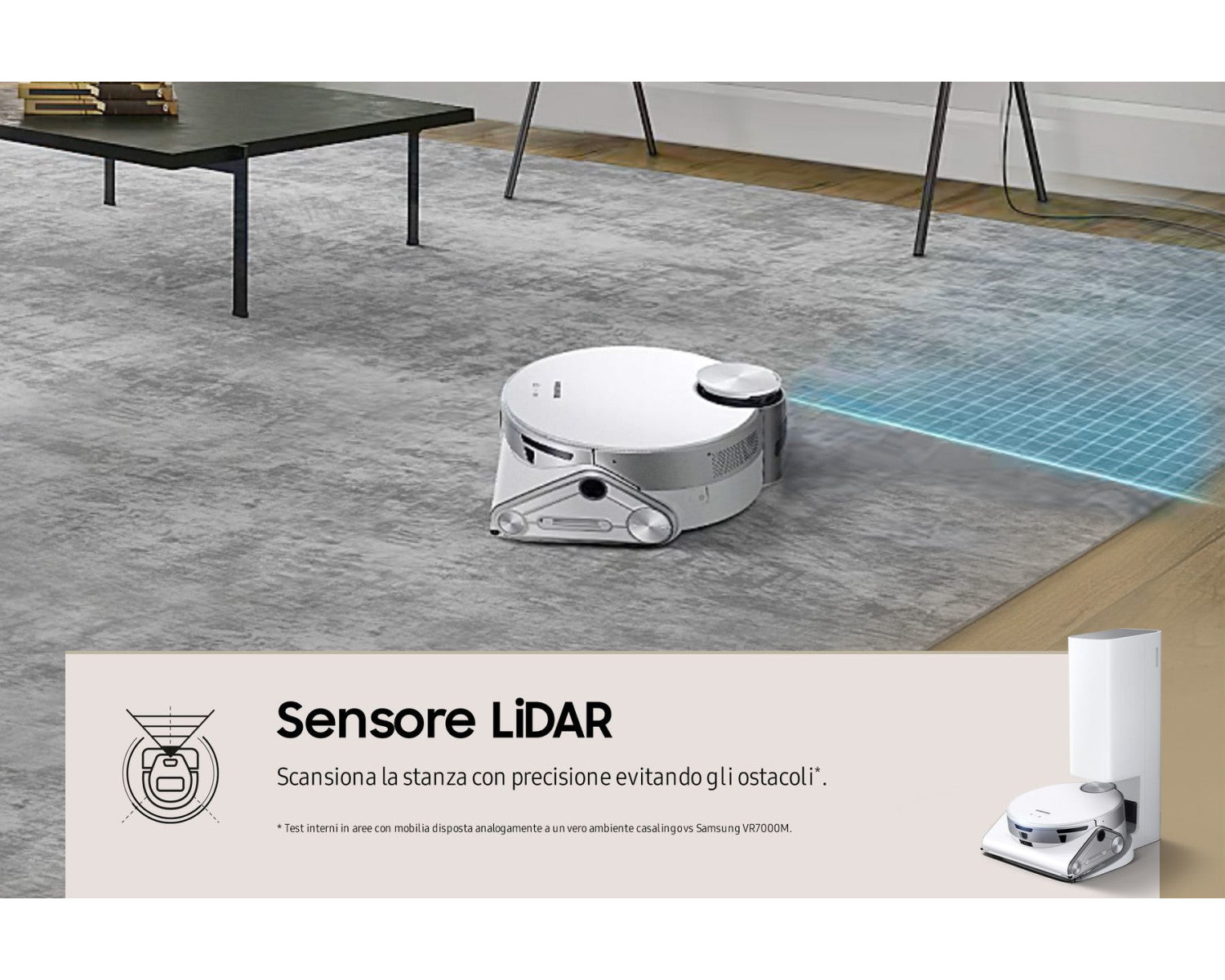 Samsung Robot Aspirapolvere Jetbot AI+ VR50T95735W Venduto come Grado C 8806092260085