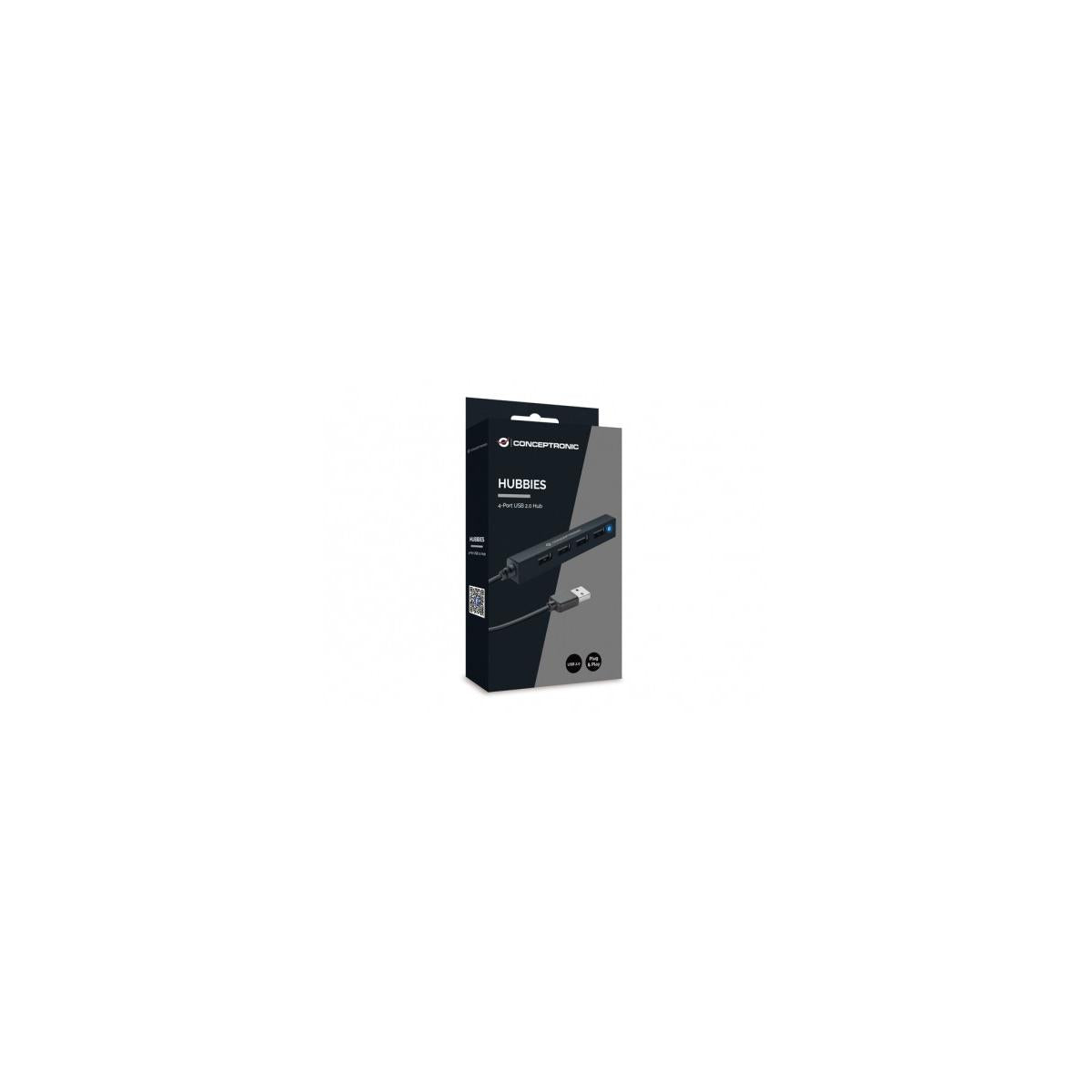 Conceptronic HUBBIES05B hub di interfaccia USB 2.0 480 Mbit/s Nero