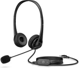 HP Stereo USB Headset G2 Cuffie Cablato a Padiglione Ufficio Nero