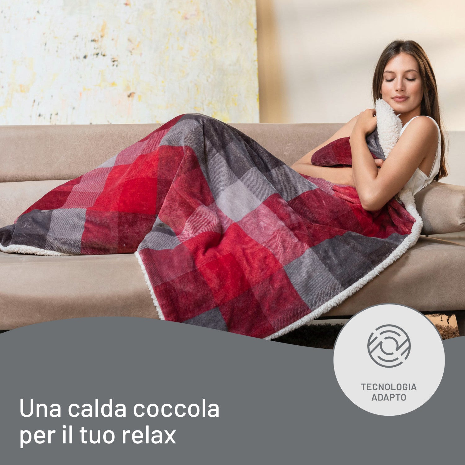 Riscaldaletto Scaldasonno Imetec 16715 Coperta Cuscino Elettrico 150 W Multicolore Velluto
