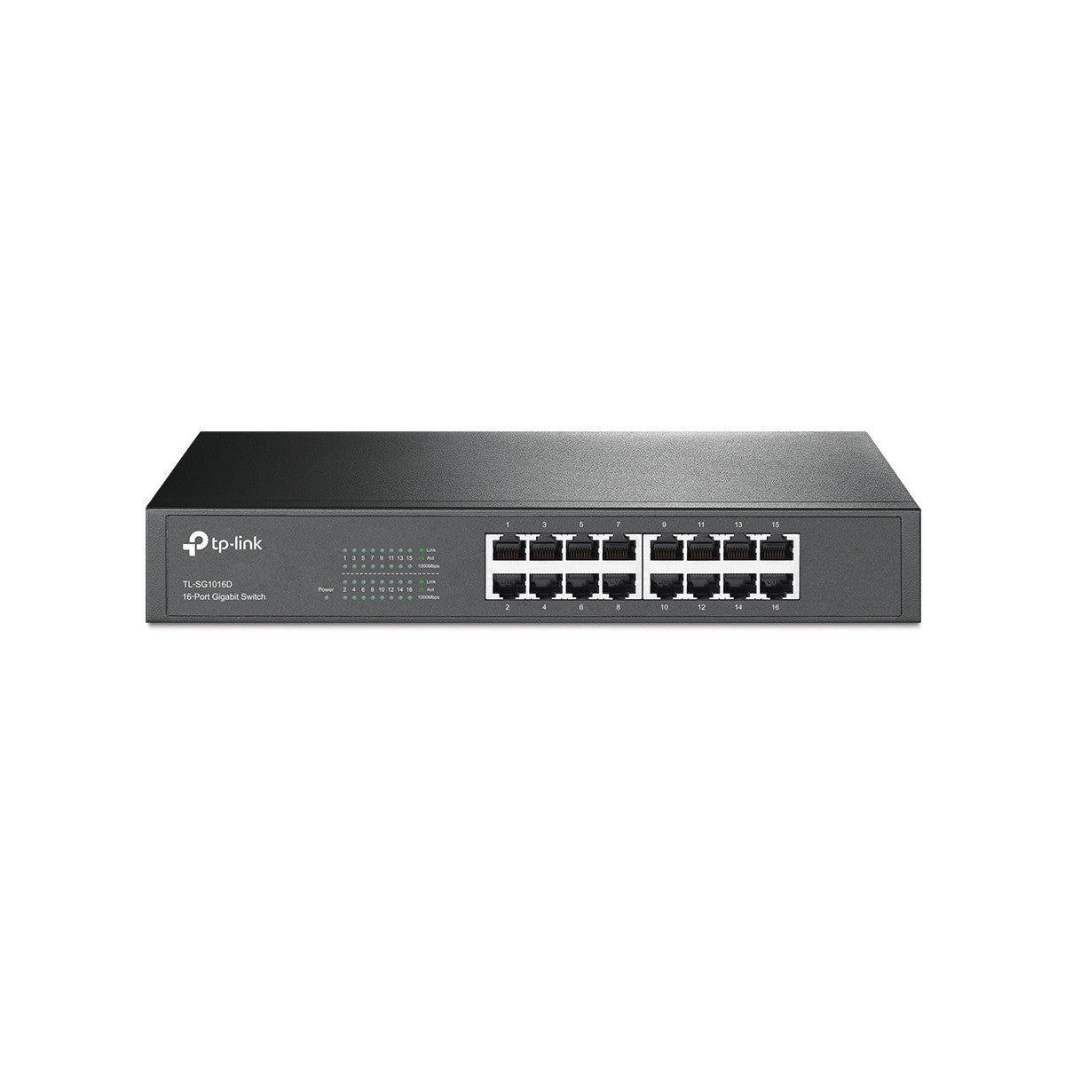 TP-Link TL-SG1016D(UN) switch di rete Non gestito L2 Gigabit Ethernet (10/100/1000) Nero