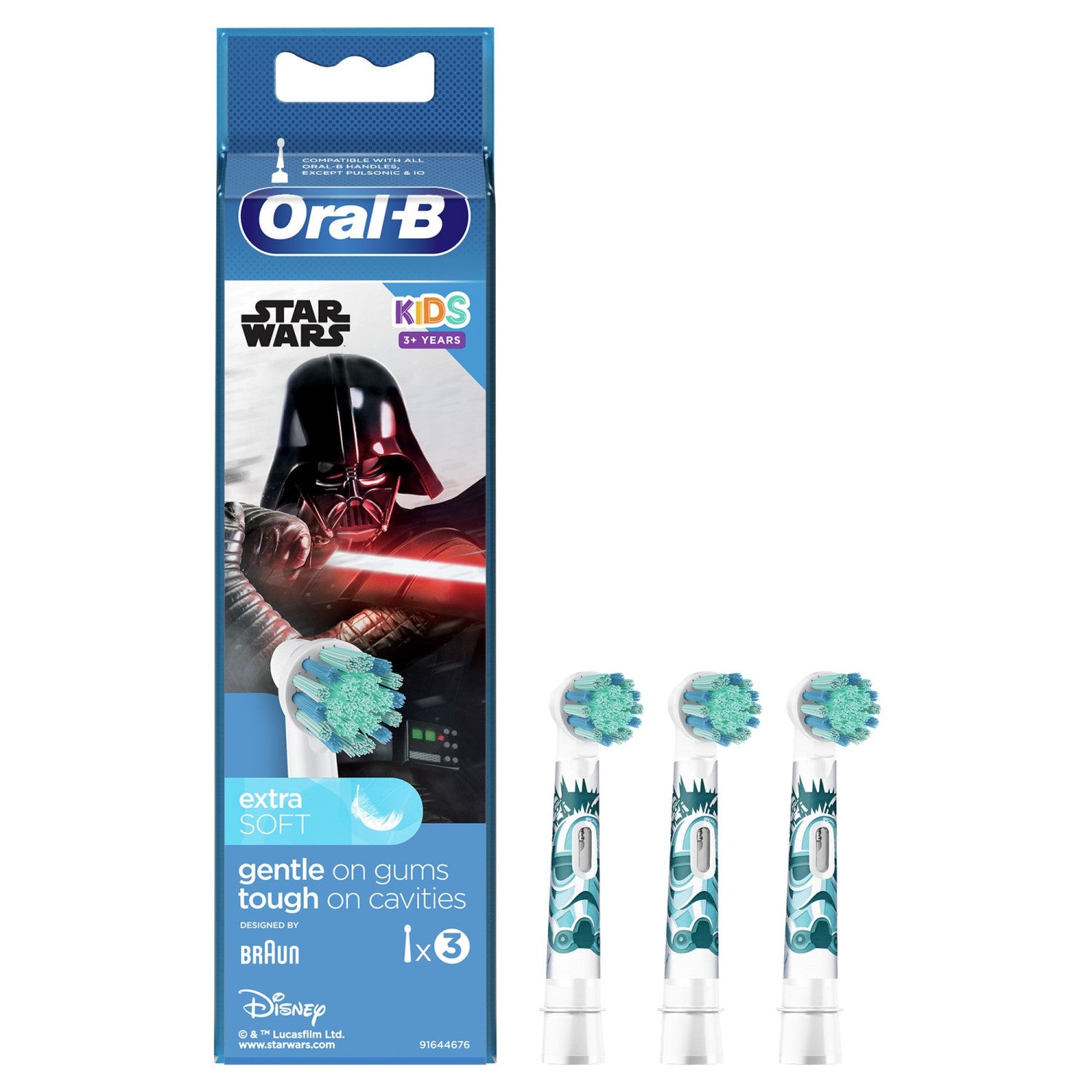 Oral-B 80352667 testina per spazzolino 3 pz Blu, Bianco