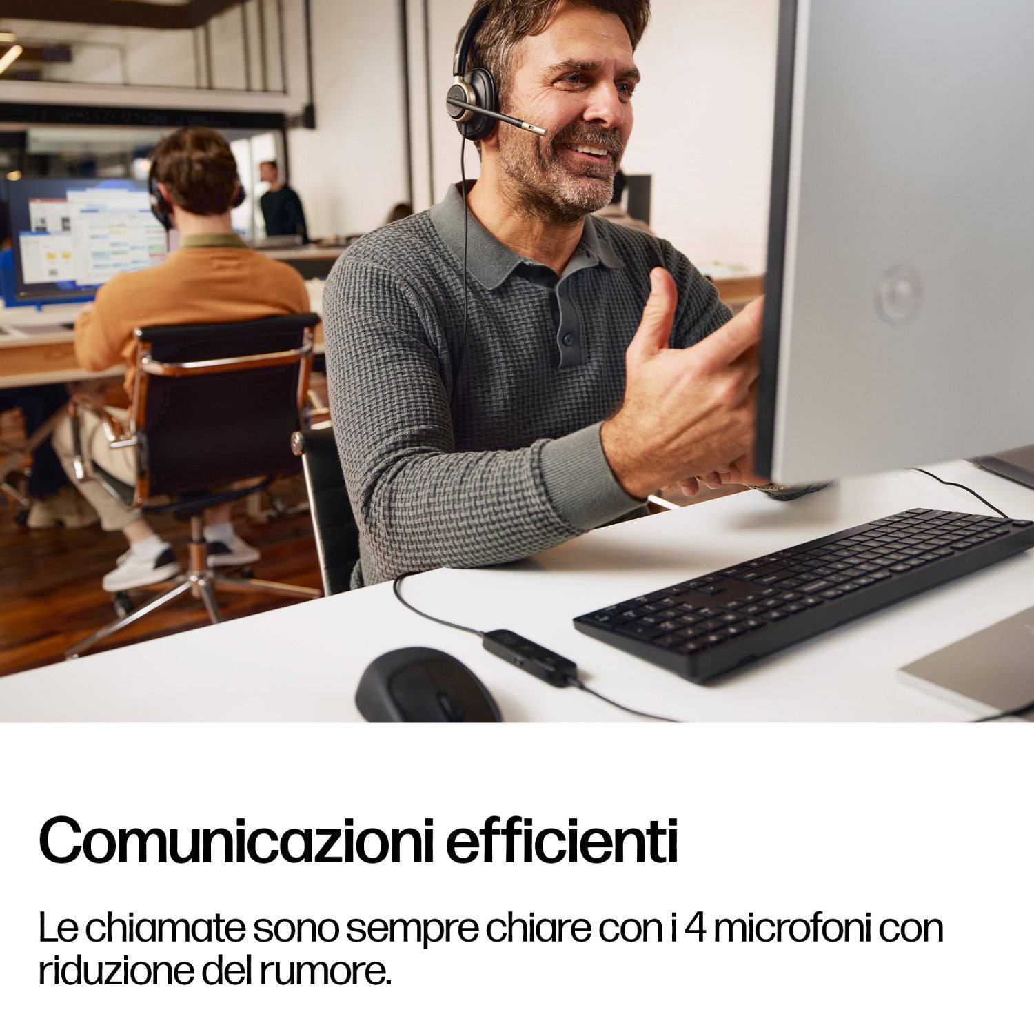 HP Poly Cuffie cablate stereo Mission 825 USB