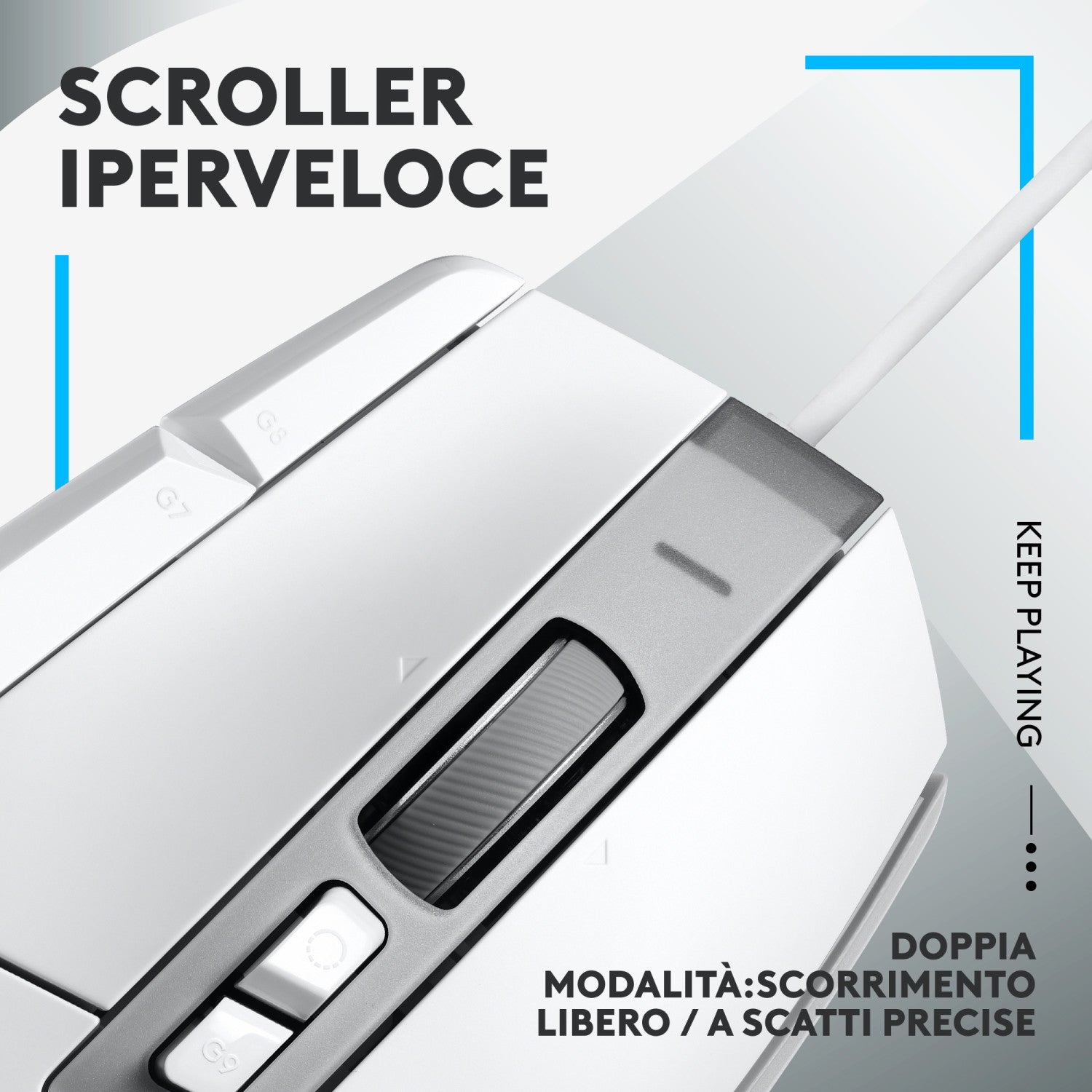 Logitech G G502 X mouse Mano destra USB tipo A Ottico 25600 DPI