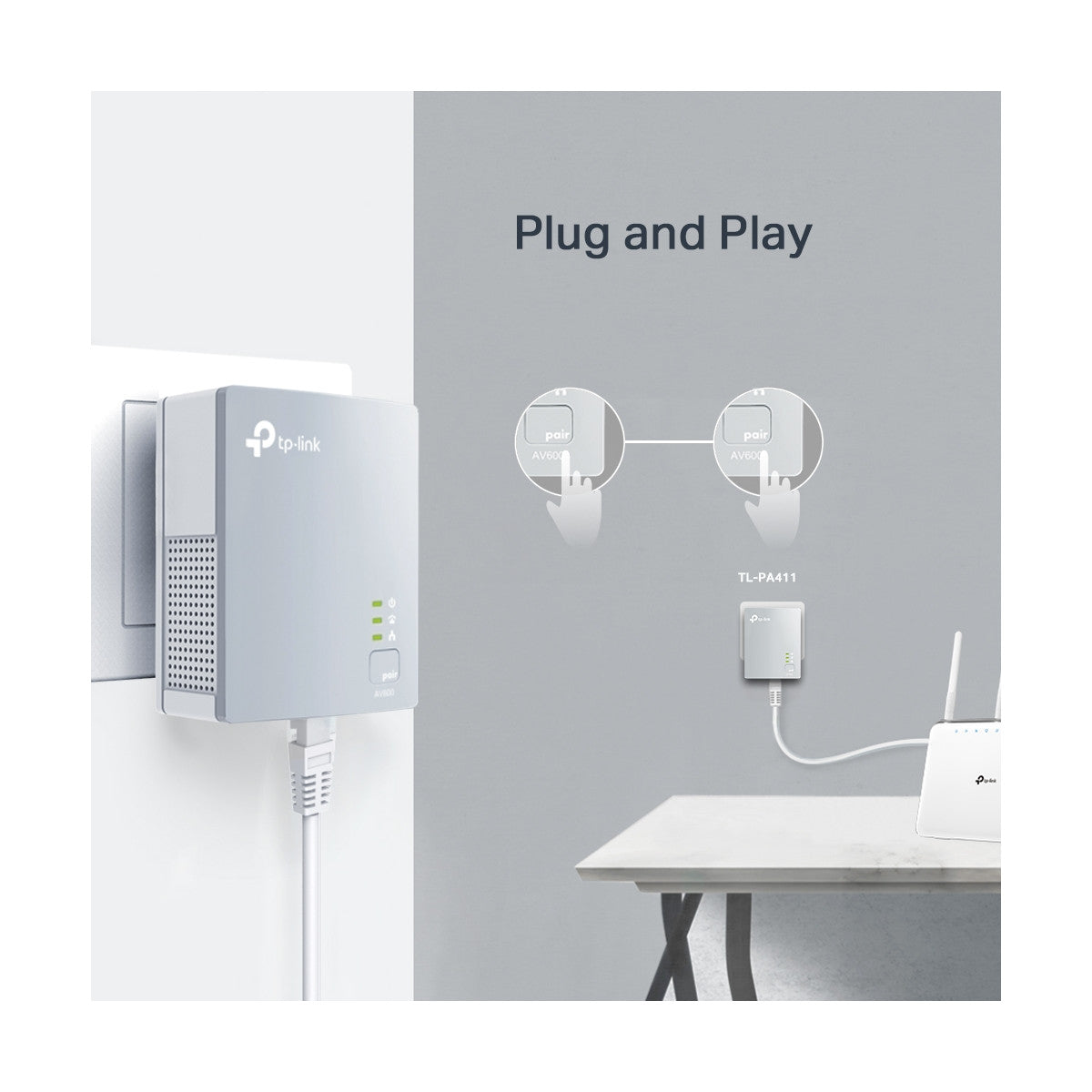 TP-Link PA411KIT 500 Mbit/s Collegamento ethernet LAN Bianco 2 pz