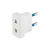 Poly Pool Adattatore Da Viaggio PP0434Q Spina Italiana Piccola 10A 2P e Presa Americana/Italiana 10A 2P Bianco