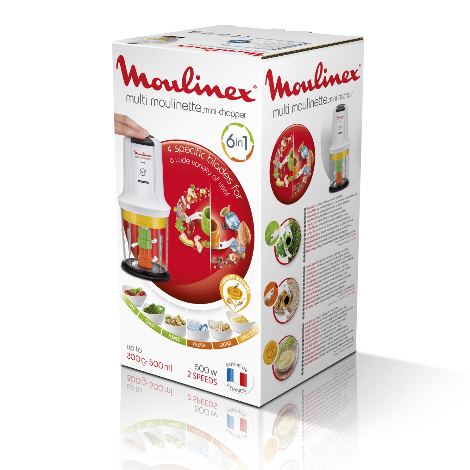 Moulinex AT723110 Tritatutto La Moulinette Multi 6 in 1 Bianco