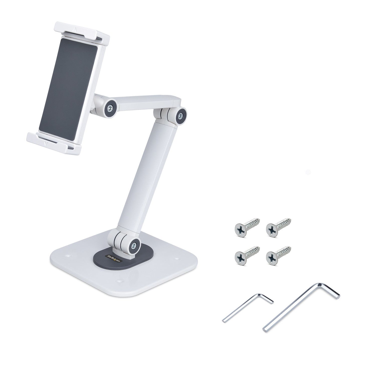 StarTech.com ADJ TABLET STAND Supporto Multimediale per Tablet con Braccio Bianco