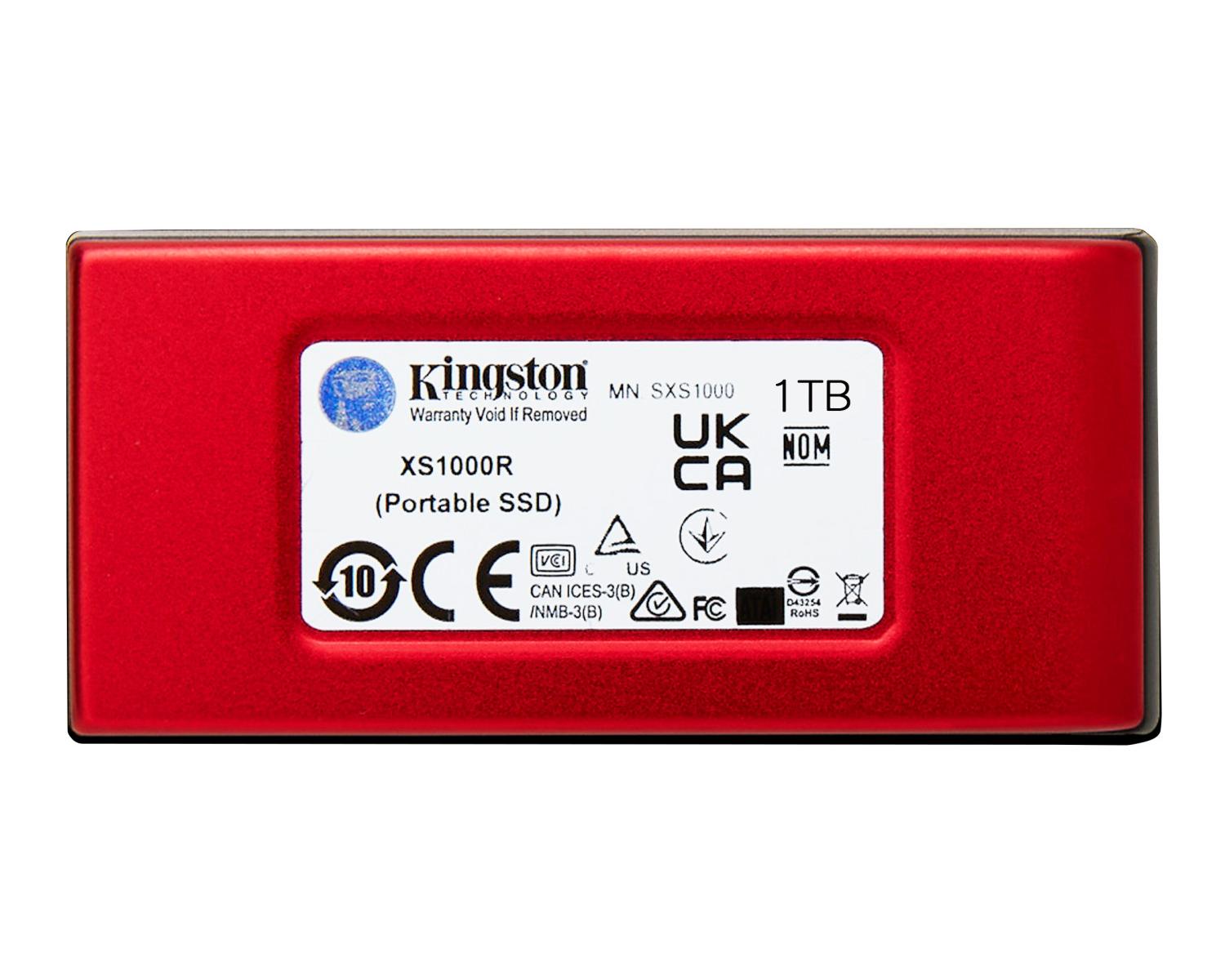 Kingston Technology 1TB SSD esterno XS1000 USB 3.2 Gen 2. Rosso