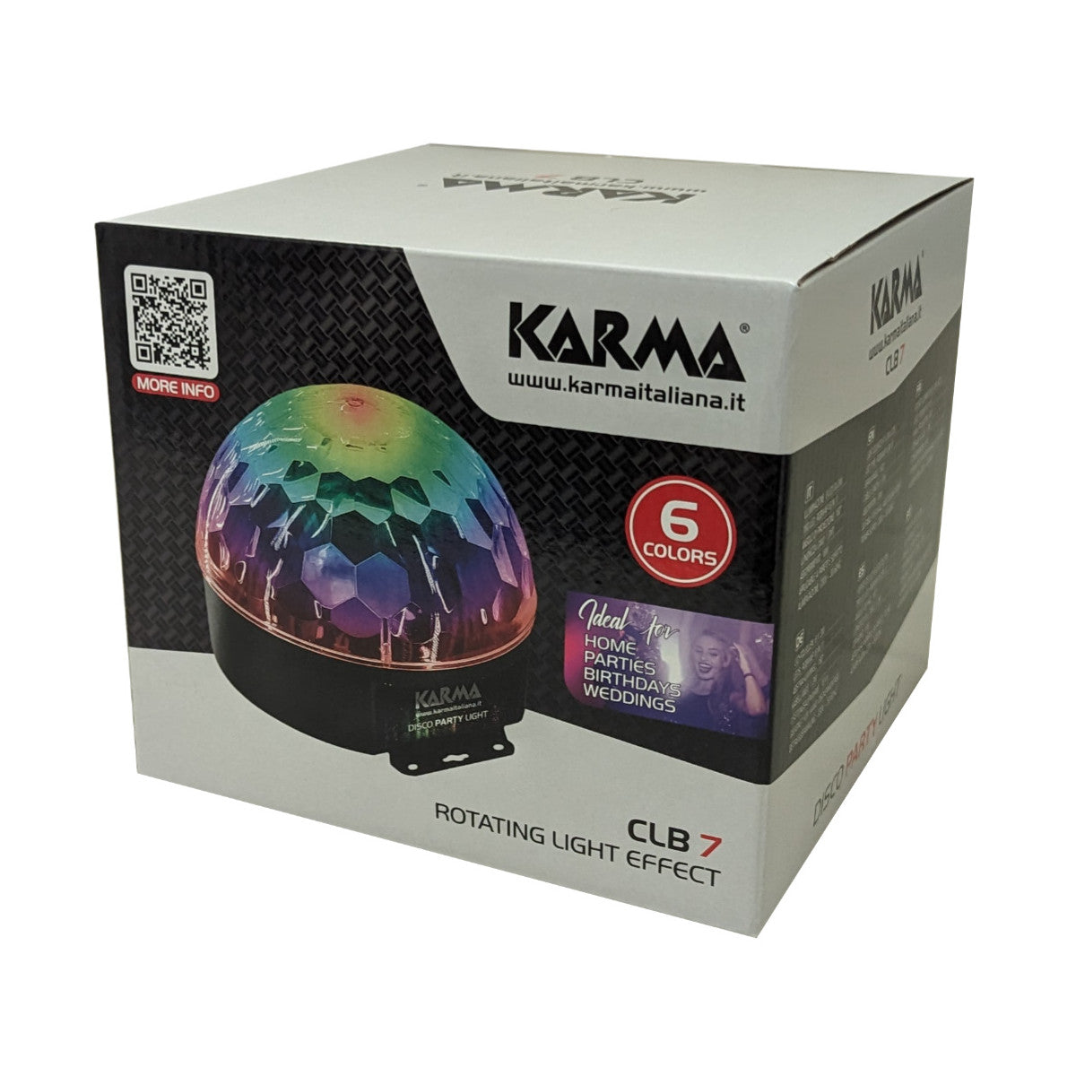 Karma Italiana CLB 7 Sfera con effetti Nero, Trasparente