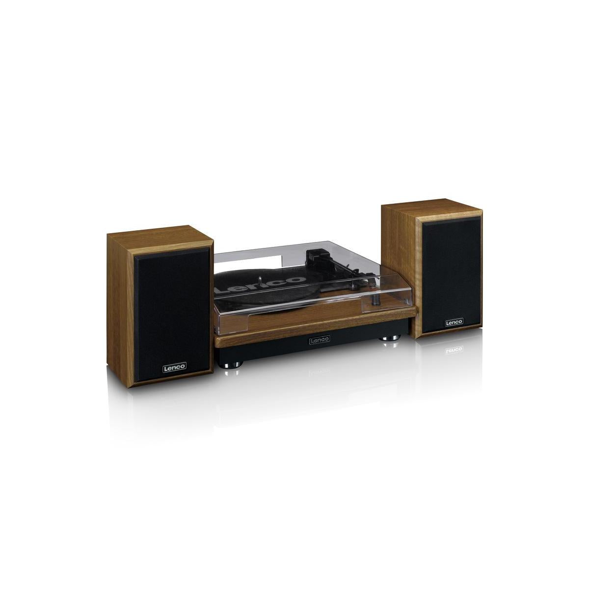 Lenco LS 100WD piatto audio Giradischi con trasmissione a cinghia Nero. Quercia Automatico