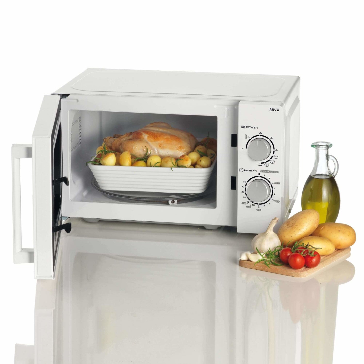 Ariete 952 Forno a Microonde Combinato con Grill - 5 Livelli di Potenza - 3 Funzioni Combinate - 1000 Watt - 20 Litri - Bianco