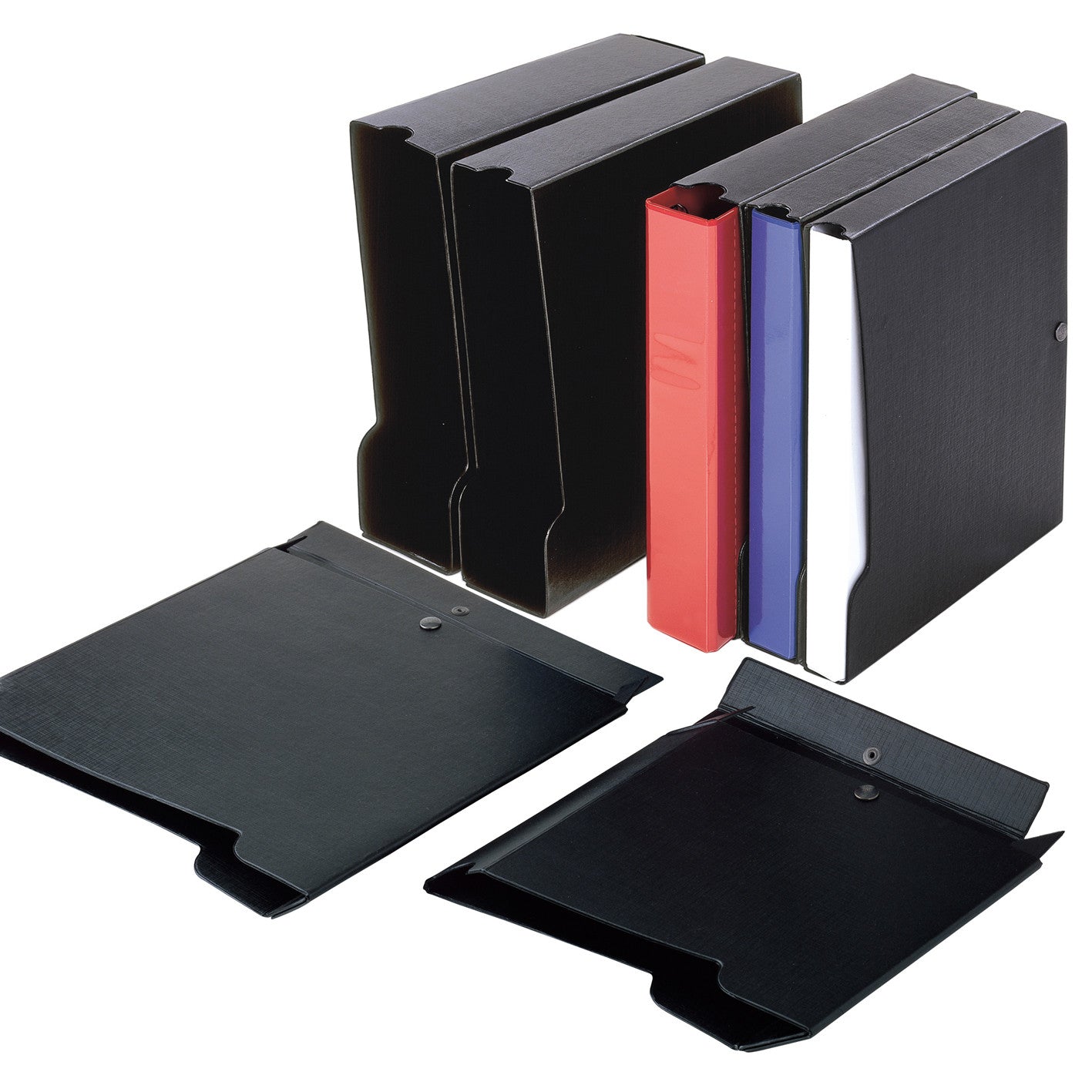SEI Rota Custodie 50 A4 scatola per la conservazione di documenti Cartoncino, Cloruro di polivinile (PVC) Nero