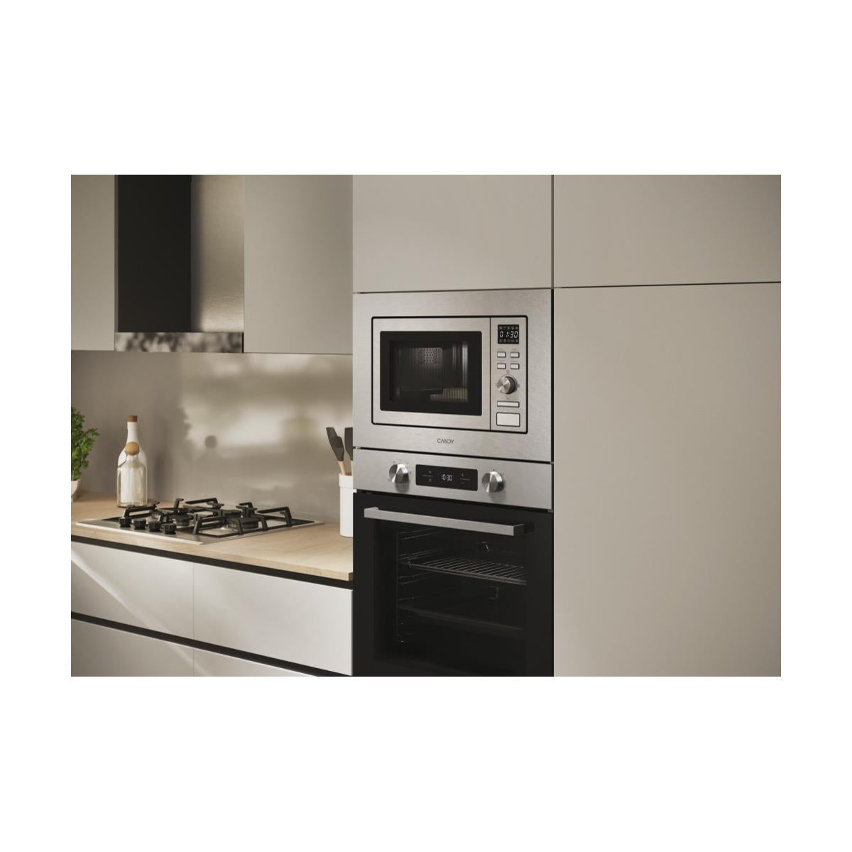 Candy CA20FMW7NG Da incasso Microonde con grill 20 L 800 W Acciaio inox