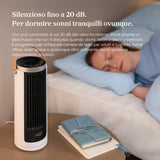 Levoit Windi Mini Plus Ventilatore a torre, 7,0 m/s, 5 velocità, timer da 1 a 12 ore, oscillazione di 90°, ricaricabile, portatile, ideale per l’uso sulla scrivania, adatto per l’uso all’aperto.