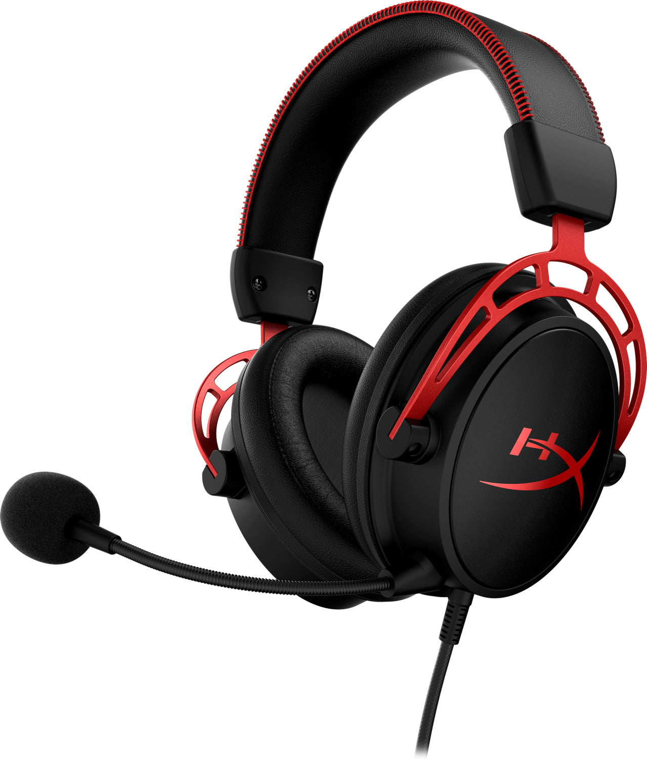 HyperX Cloud Alpha da Gaming Headset Cuffie Cablato a Padiglione Nero Rosso