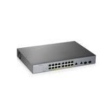 Zyxel GS1350-18HP-EU0101F switch di rete Gestito L2 Gigabit Ethernet (10/100/1000) Supporto Power over Ethernet (PoE) Grigio