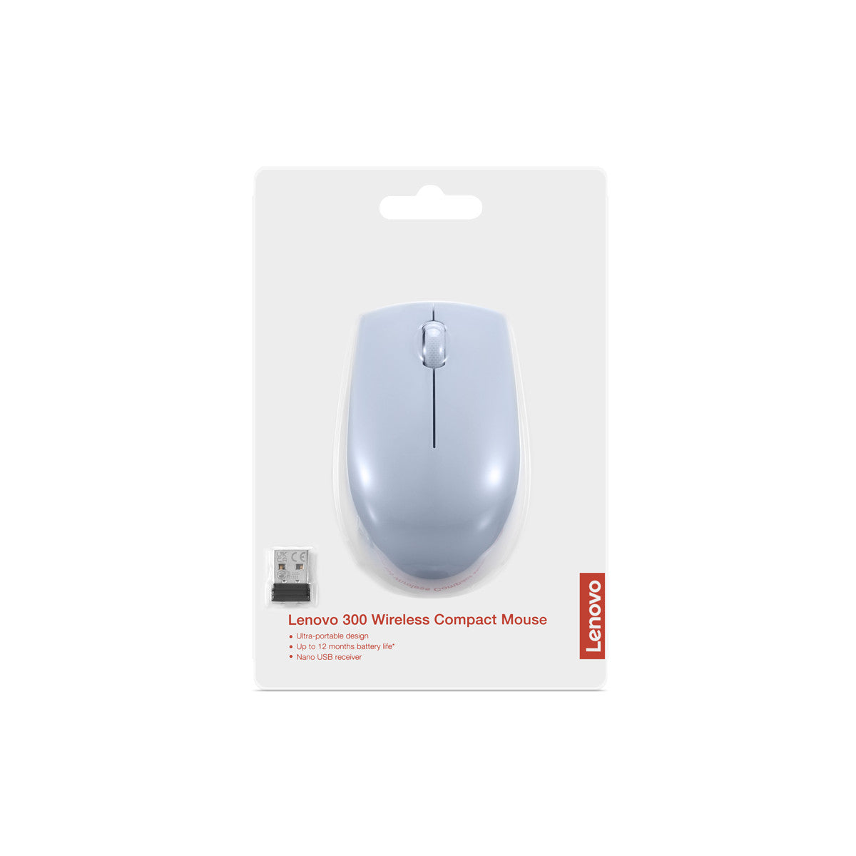 Lenovo 300 mouse Ufficio Ambidestro RF Wireless Ottico 1000 DPI