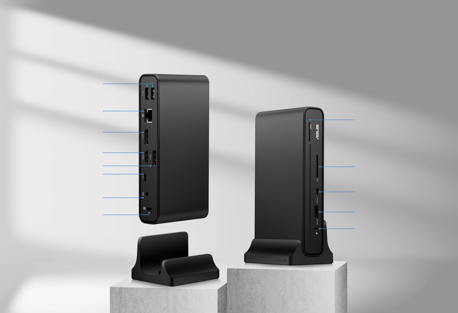 ASUS Triple Display USB-C Dock Duo DC301 Cablato Nero