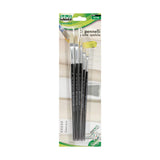 Lebez Set 5 Pennelli A Spatola In Setola Pura Con Manico In Legno Misure 2 4 6 8 10
