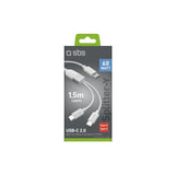 SBS TECABLETCC2IN1 cavo USB 1,5 m USB C Bianco