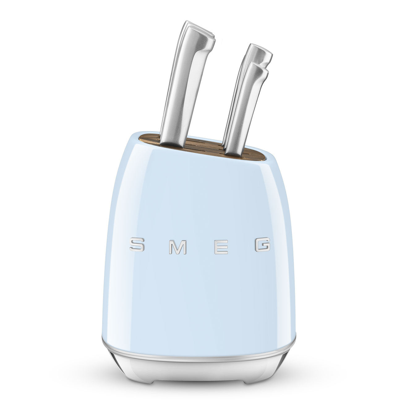 Smeg Ceppo con coltelli 50 s Style - Azzurro LUCIDO - KBSF02PB