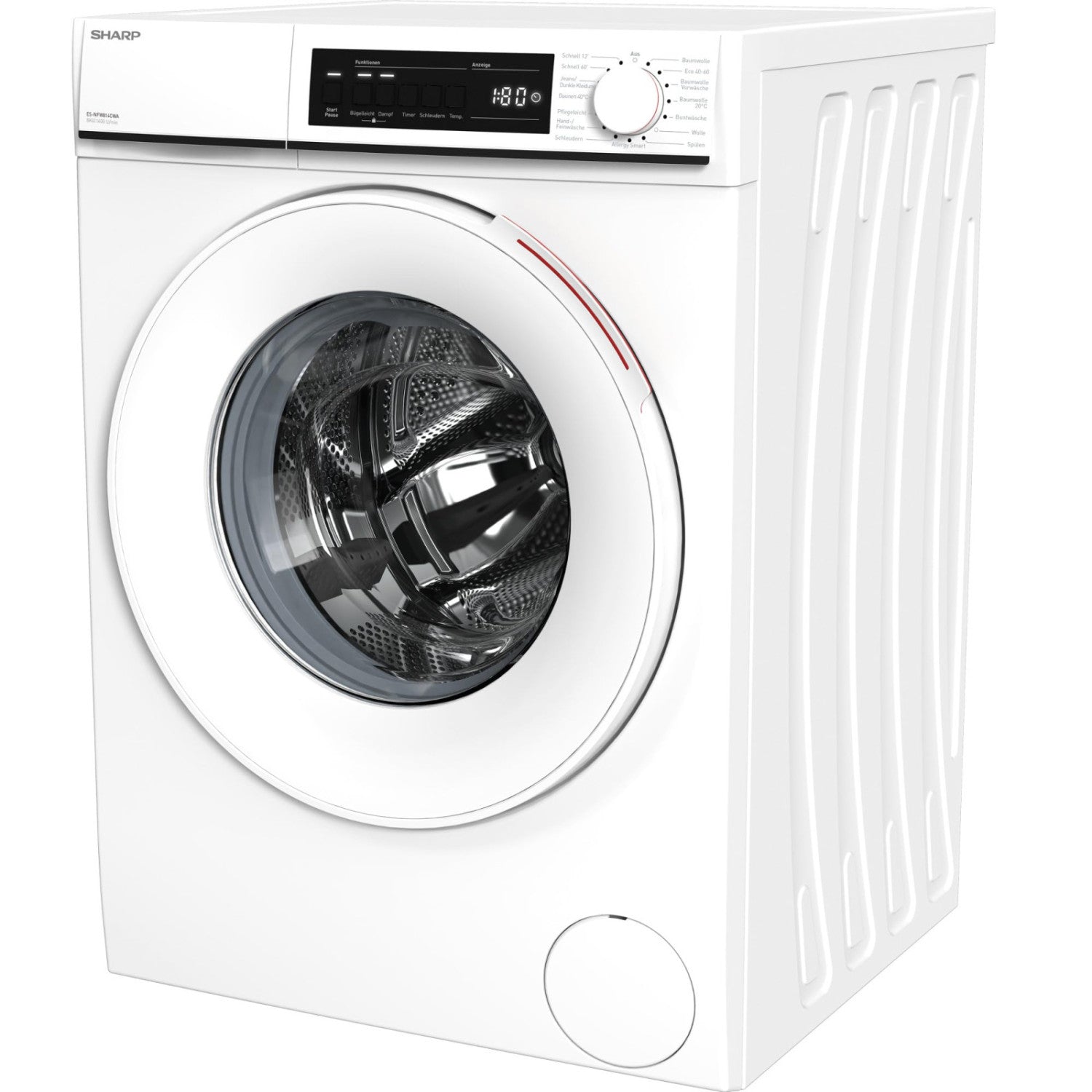 Sharp Lavatrice Frontale 8 Kg 1400 RPM Classe A Wi-Fi Steam Inverter Bianco