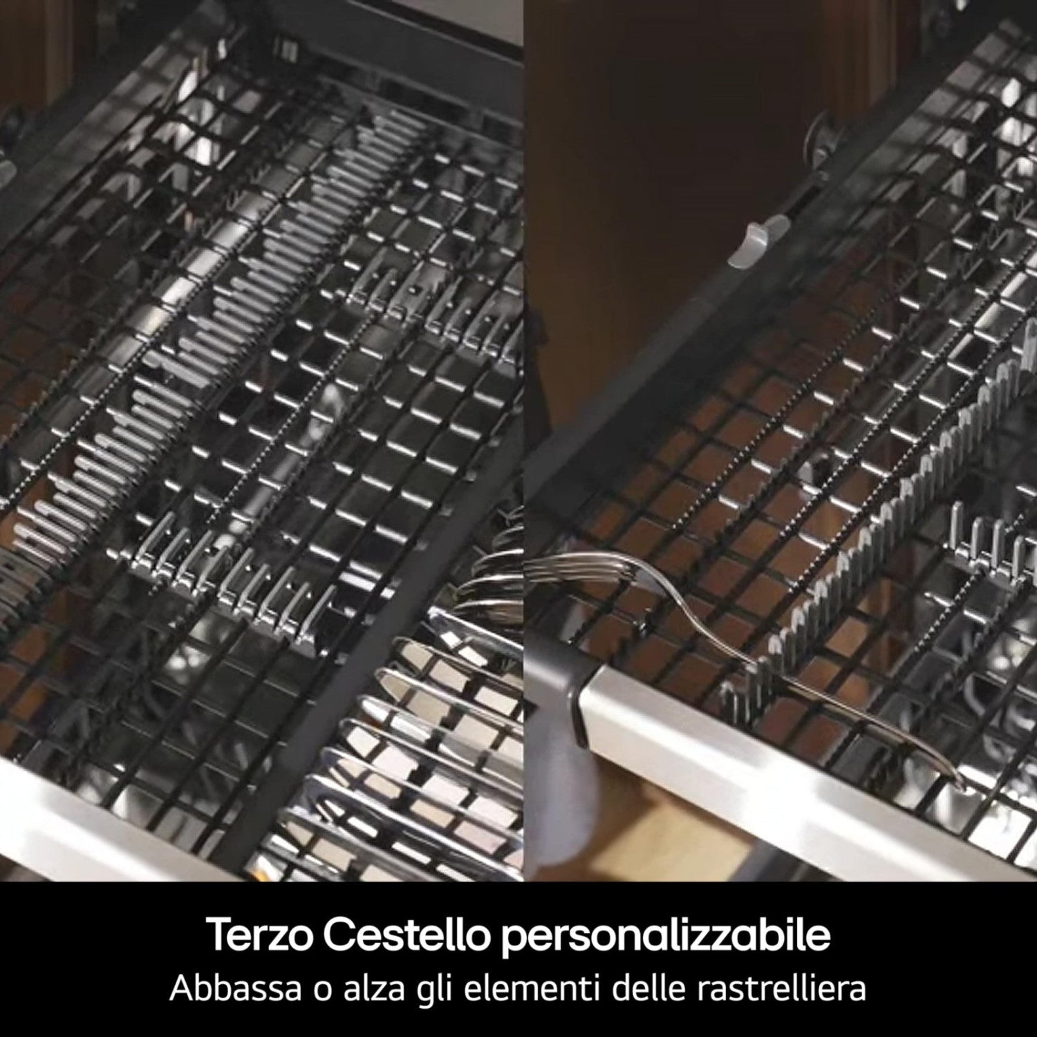LG Lavastoviglie Libera Installazione DF375HWS Classe A 14 Coperti TrueSteam QuadWash 3 Cestelli Auto-Apertura Wi-Fi 43dB Bianco
