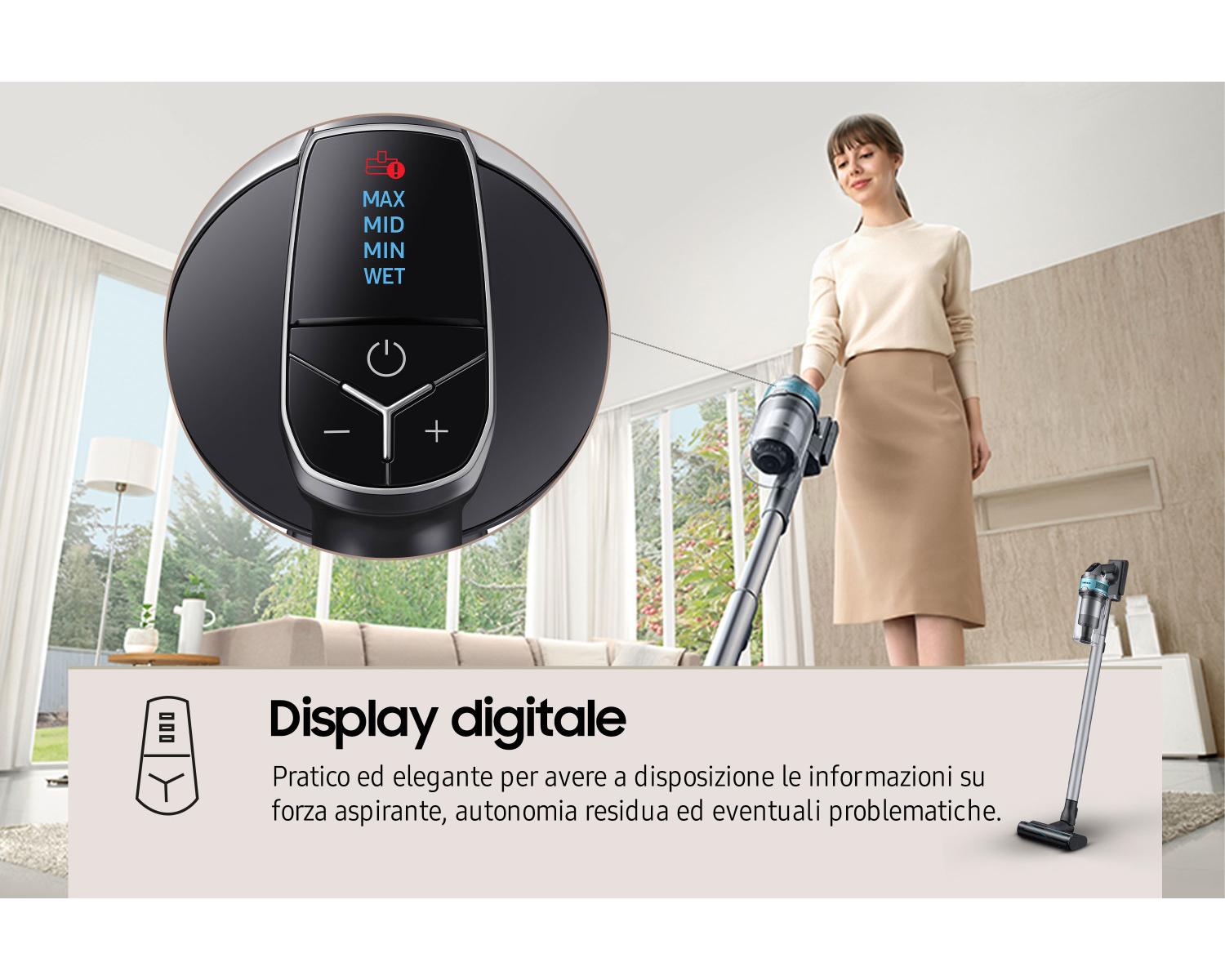 Samsung VS20T7532T1 Jet 75 pet Scopa Elettrica Senza Filo Senza Sacchetto Potenza 200W Silver