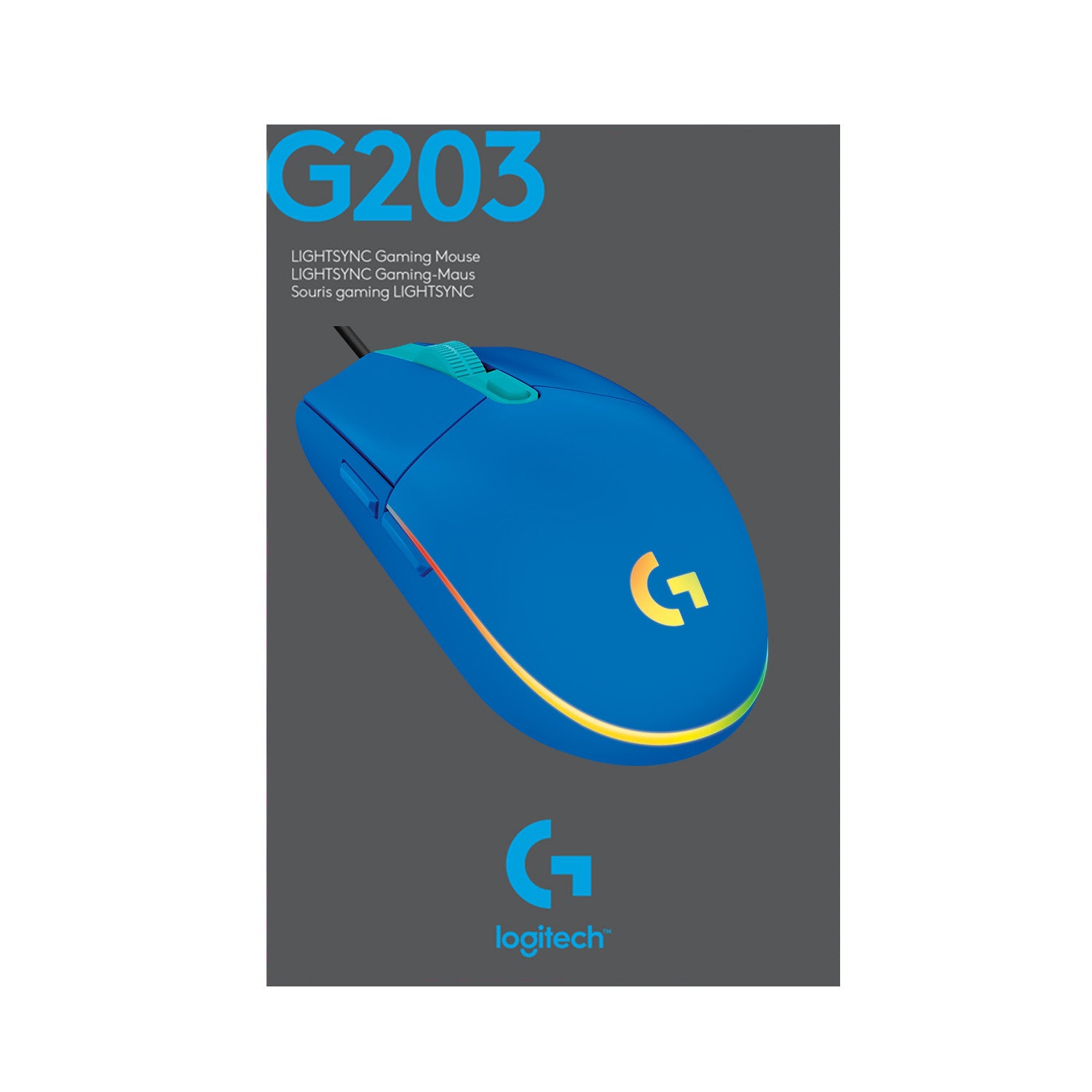 Logitech G G203 Lightsync mouse USB tipo A 8000 DPI