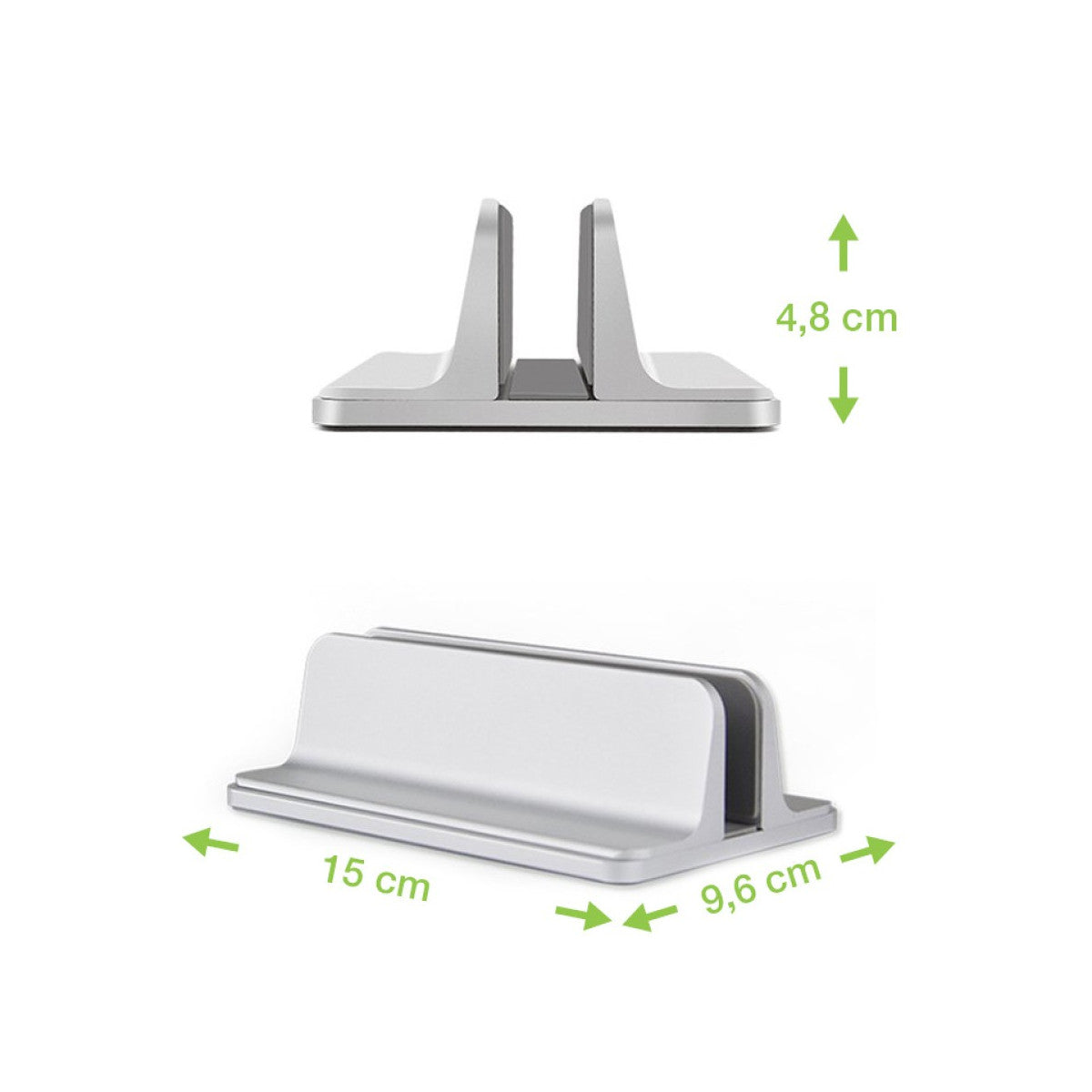 Techly Supporto Verticale per Notebook in Alluminio