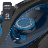 Black Decker BXIR2605E Ferro da Stiro a Vapore 2600W Piastra in Acciaio Inox Anti-Calcare Auto-Pulizia