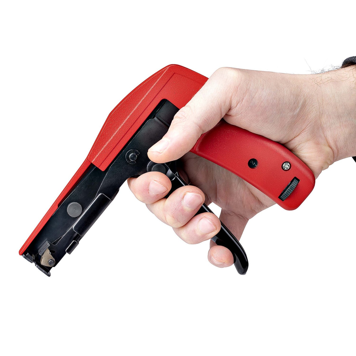 StarTech.com Pistola per fascette in nylon, strumento per l'installazione/serraggio e il taglio di fascette per cavi, pinza per fascette in nylon da 2,4 mm a 4,8 mm, TAA