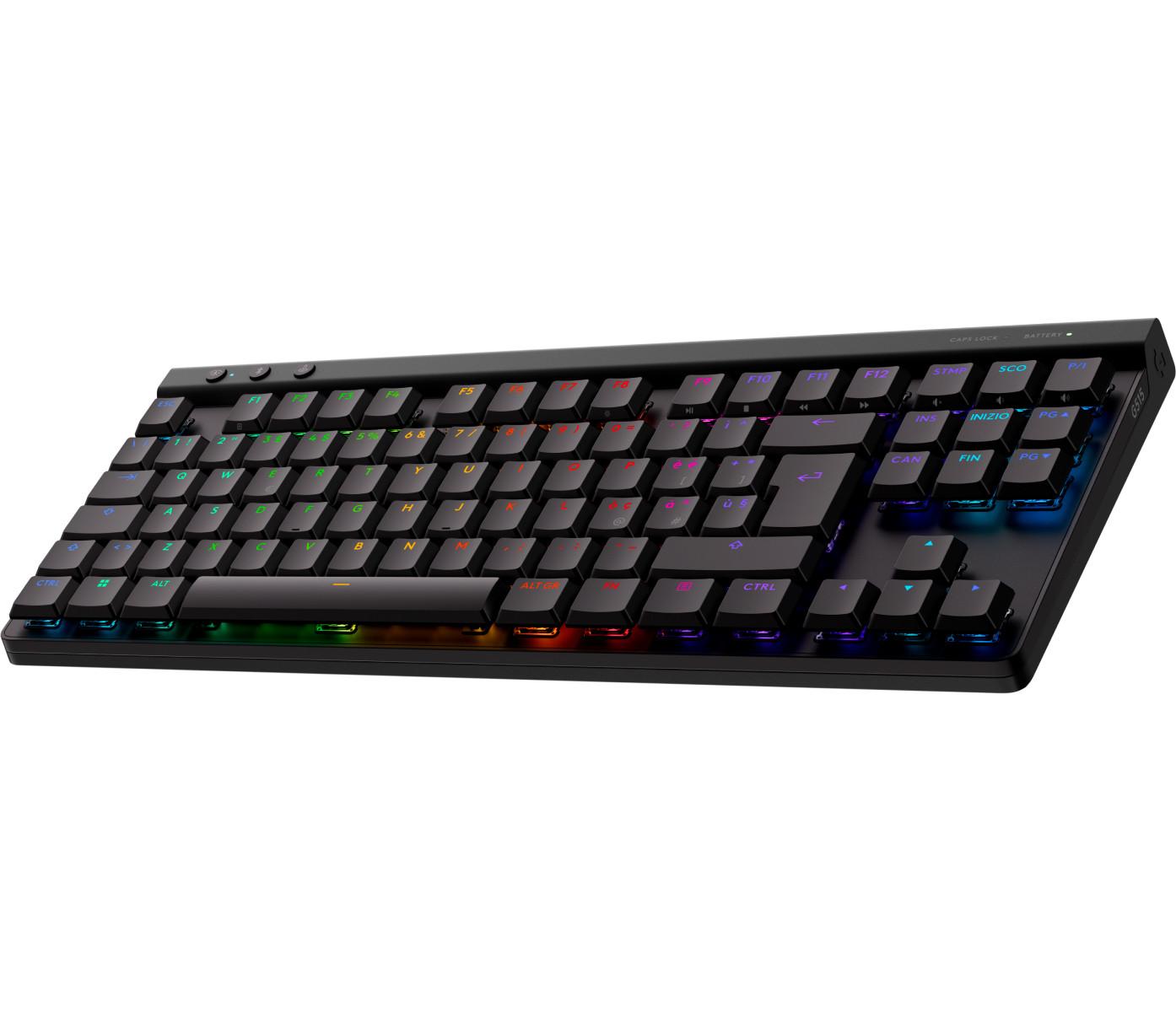Logitech G G515 Tastiera Gaming RF senza fili Bluetooth QWERTY Italiano Nero