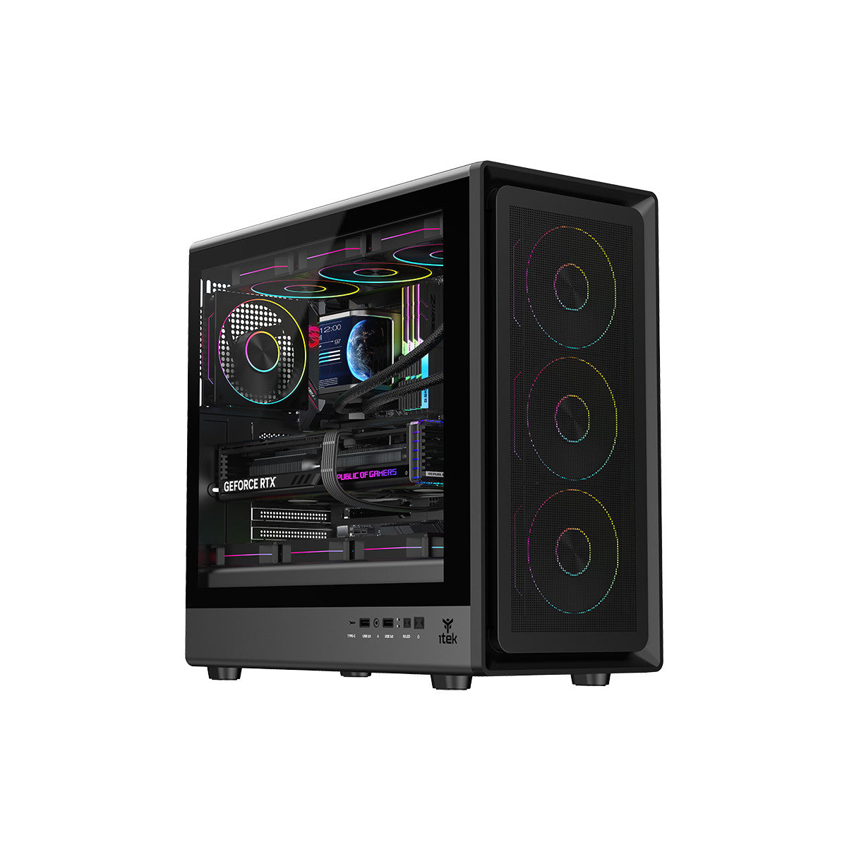itek MESHCORE 36B Tower Nero Case per PC