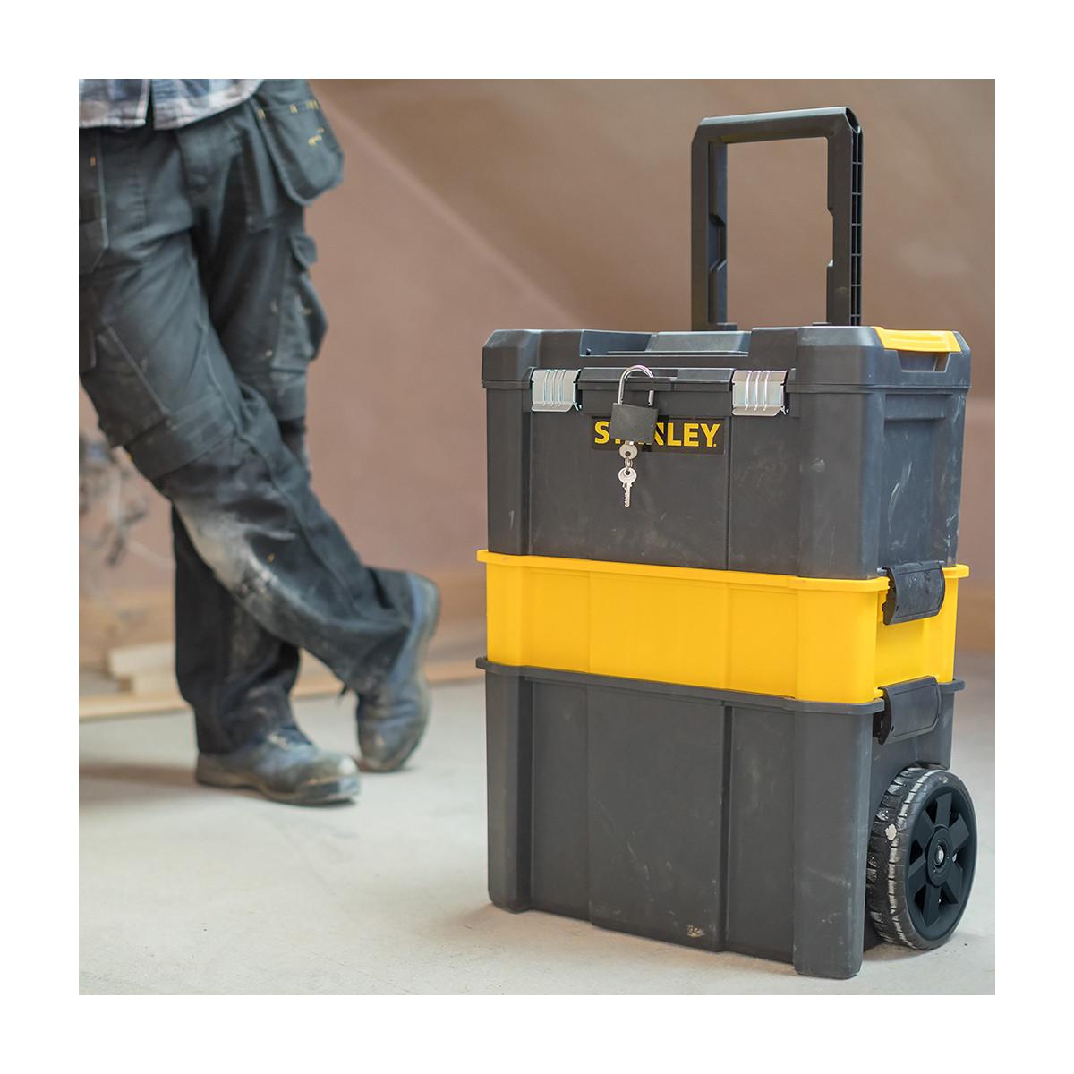 Stanley Essential Valigetta rigida per attrezzi Plastica Grigio, Giallo