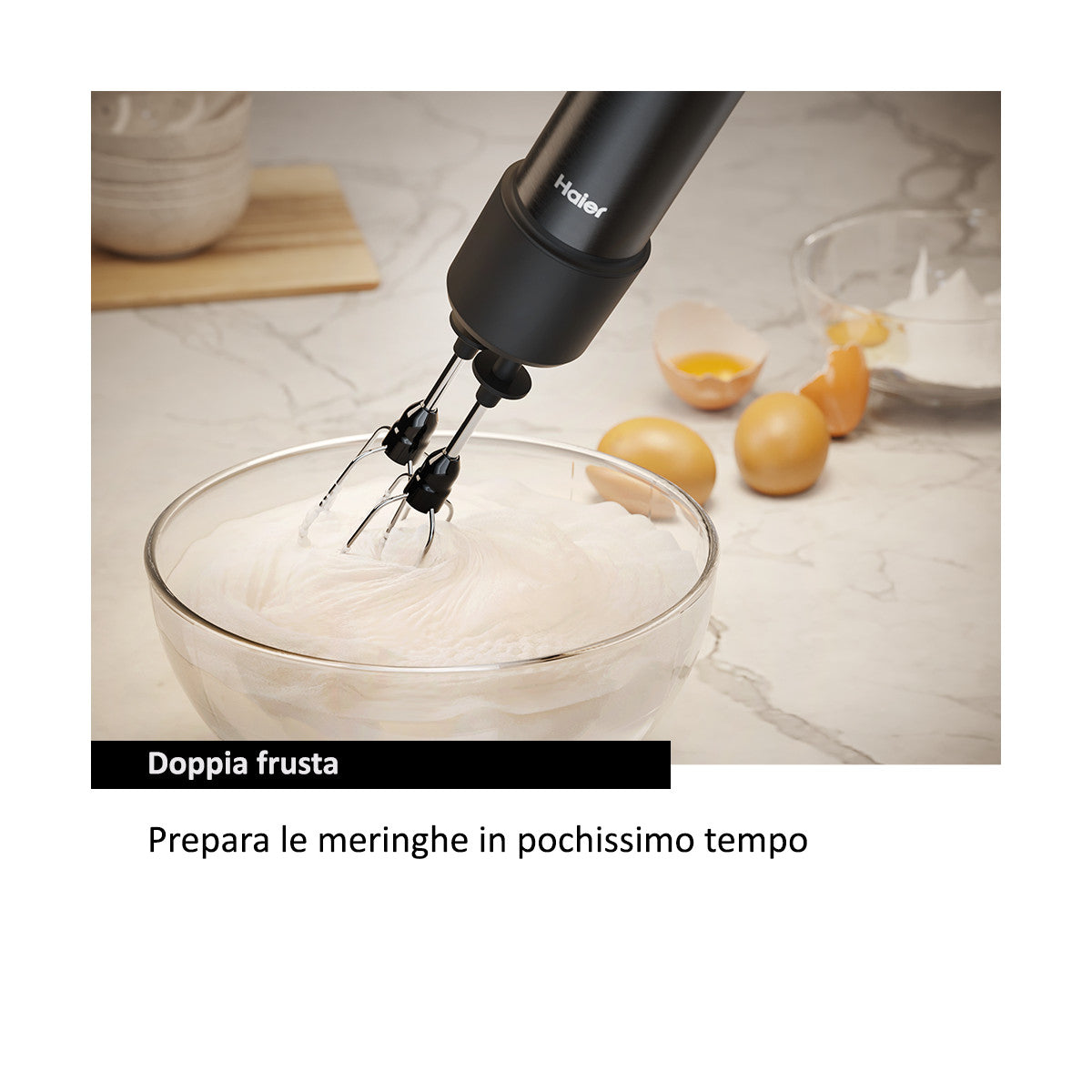 Haier I-Master Series 5 Frullatore a immersione I-Master Serie 5 Nero, 3 lame in acciaio inox, becher 0,9 L, Accessoriato Venduto come Grado C 8059019065465