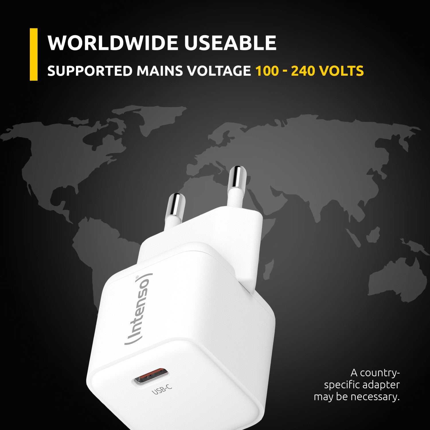 Intenso 7803052 Caricabatterie per dispositivi mobili Universale Bianco AC Ricarica rapida Interno
