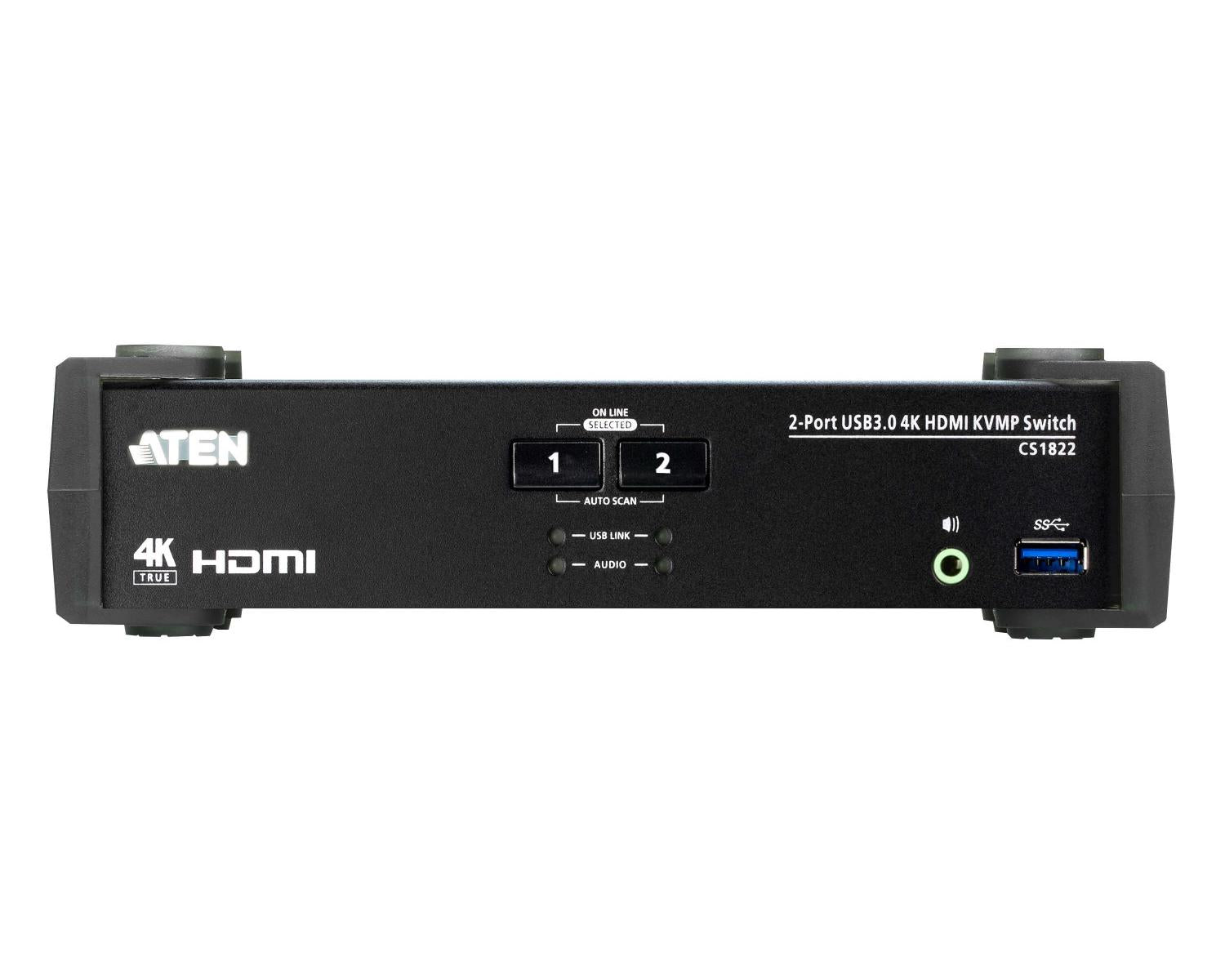 ATEN Switch USB 3.0 4K HDMI KVMP a 2 porte con Modalità mixer audio