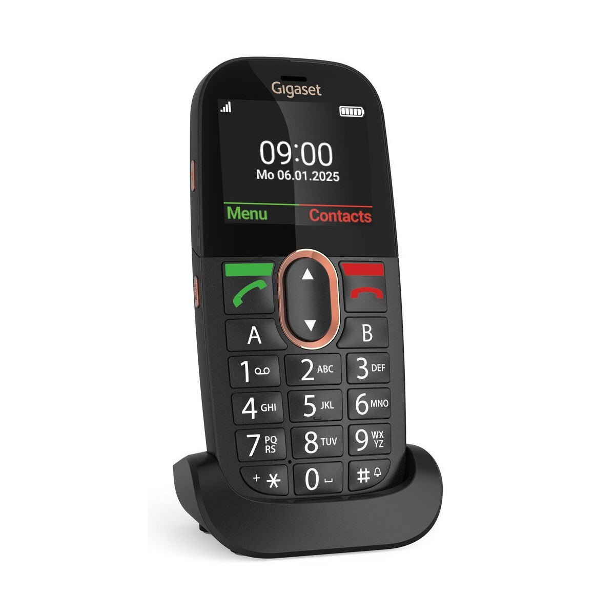 Gigaset GL695 5,87 cm (2.31 pollici) 113 g Nero Telefono per anziani