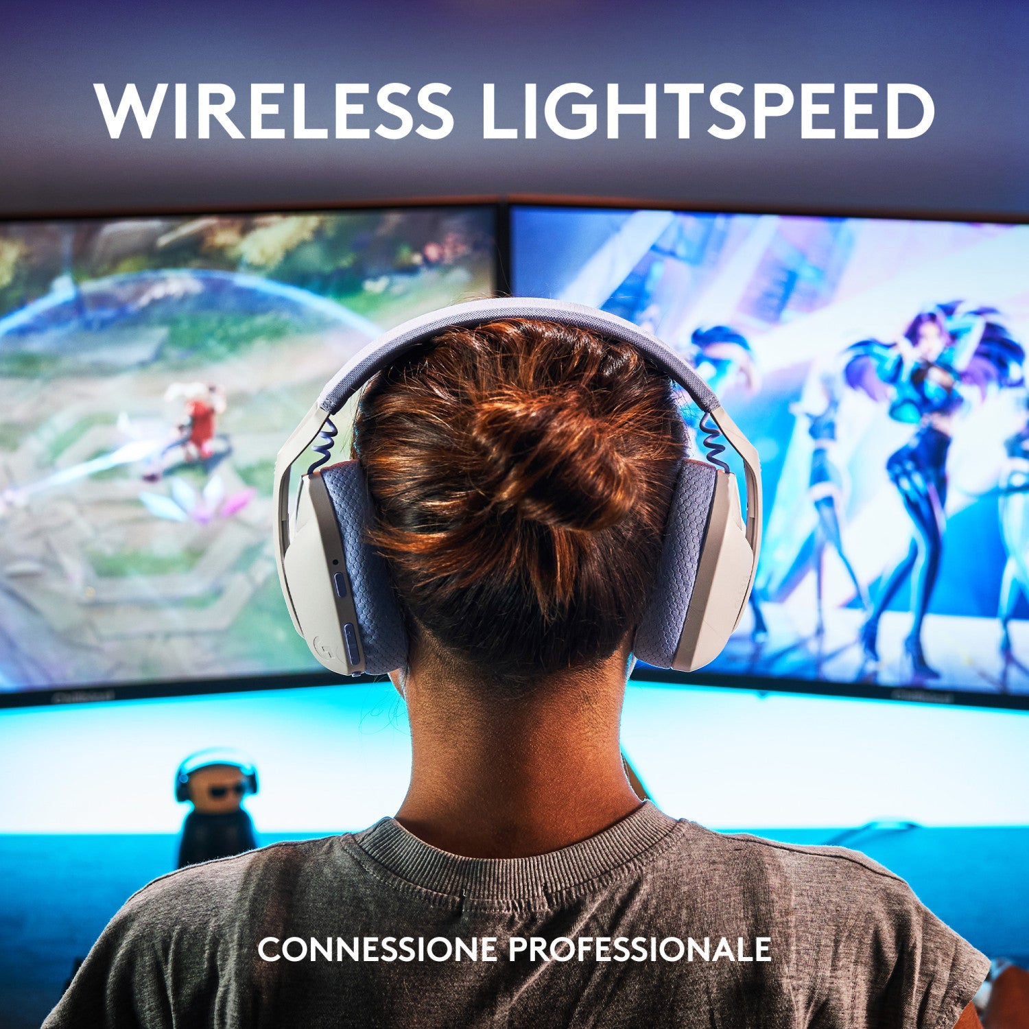 Logitech G Logitech G435 LIGHTSPEED Cuffie Gaming Wireless Bluetooth per PC PS4 PS5 Smartphone Bianco