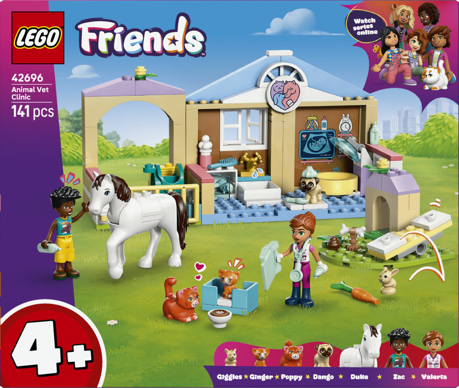 LEGO Friends Clinica Veterinaria 42696 Set da Costruzione con Animali 141 Pezzi età 4