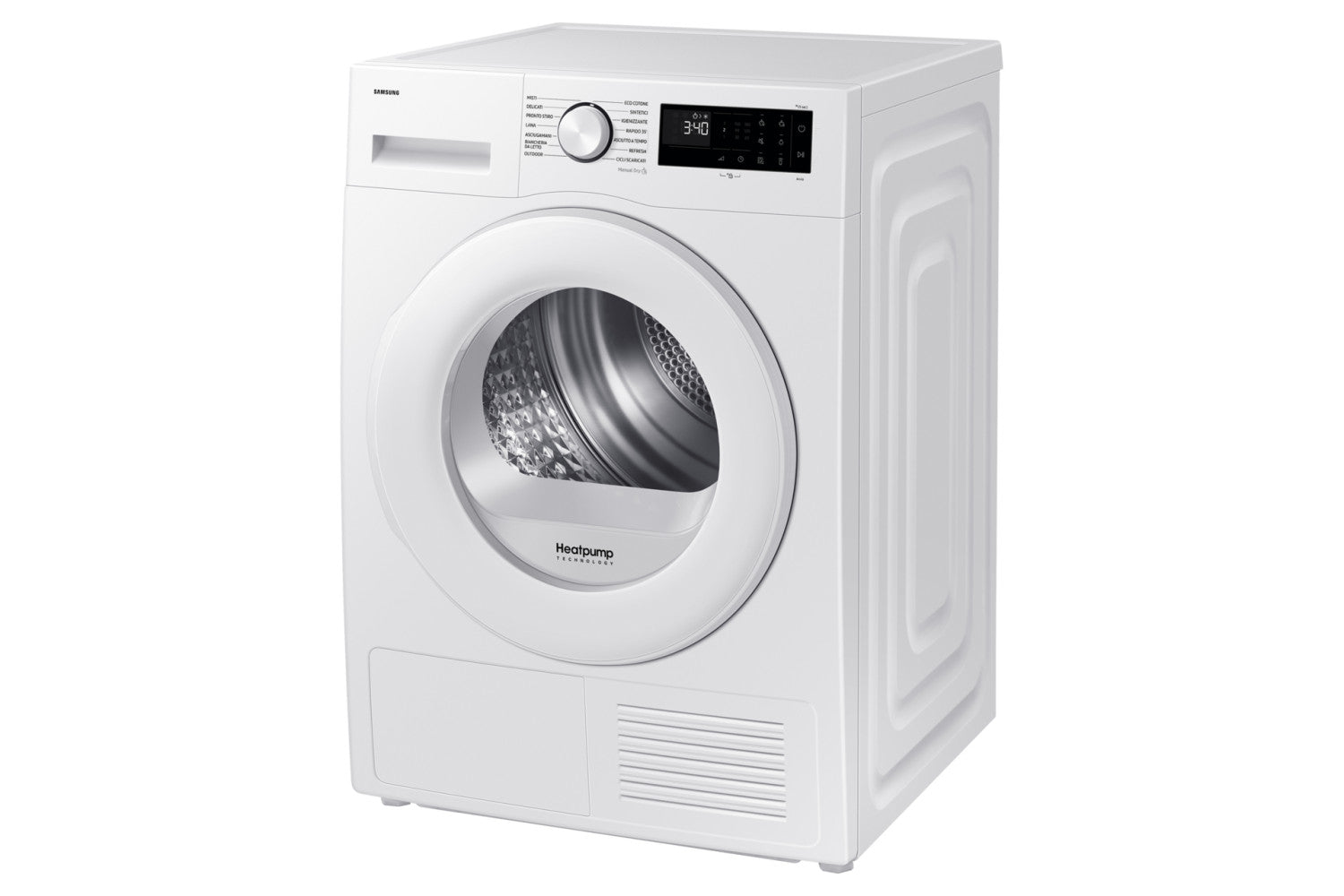 Samsung Asciugatrice Crystal EcoDry 9 Kg DV90DG52A0TEET Bianco