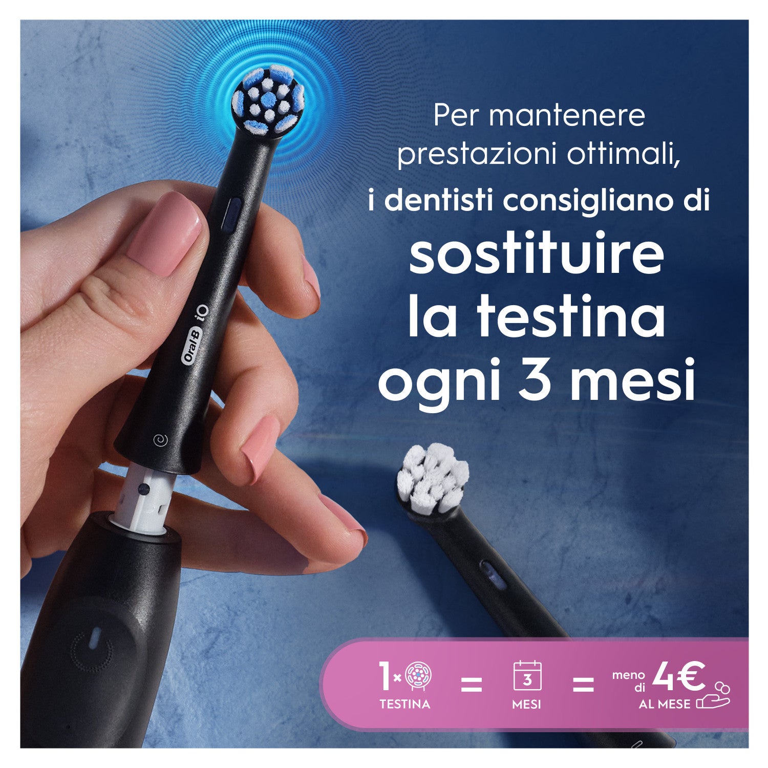 Oral-B iO Series Gentle Care Black, Original Replacement Round Brush Heads, Suitable for Sensitive Gums, 8