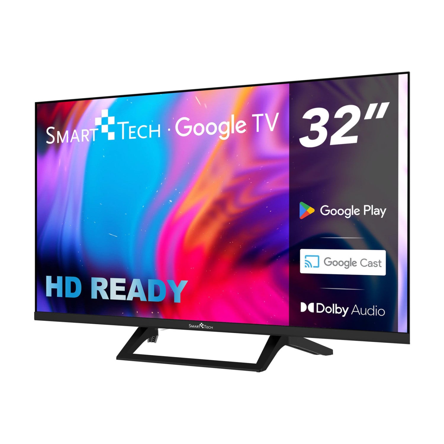 Smart Tech TV LED HD 32" Google TV Triple Tuner Wi-Fi Bluetooth HDMI USB