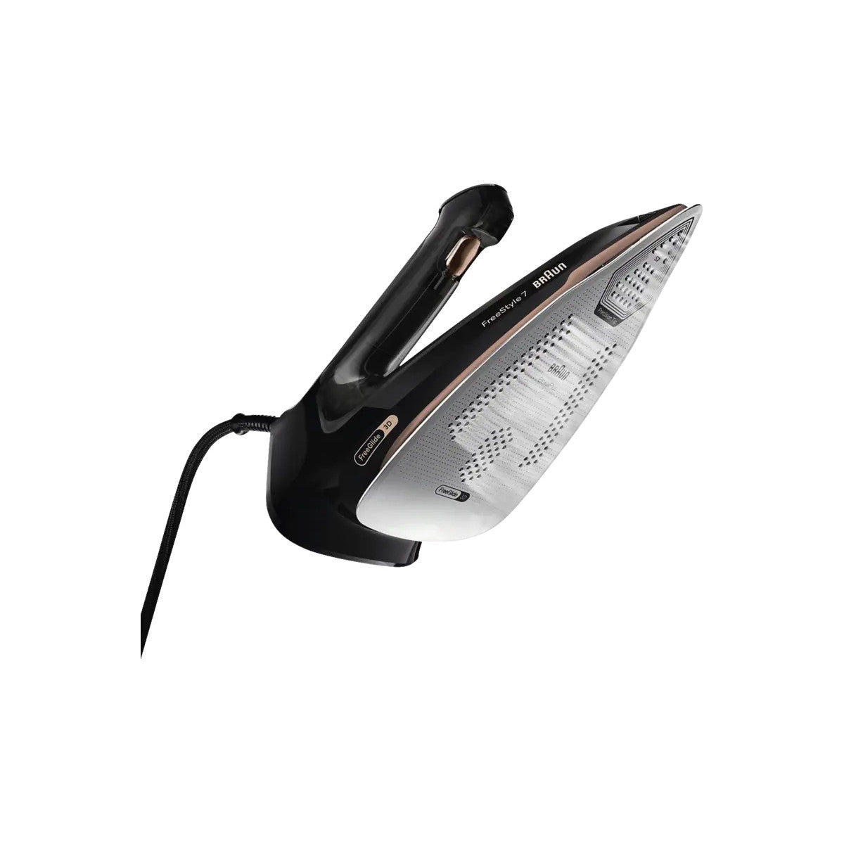 Braun FI 7276 BK FreeStyle 7 Ferro a vapore Nero, Oro